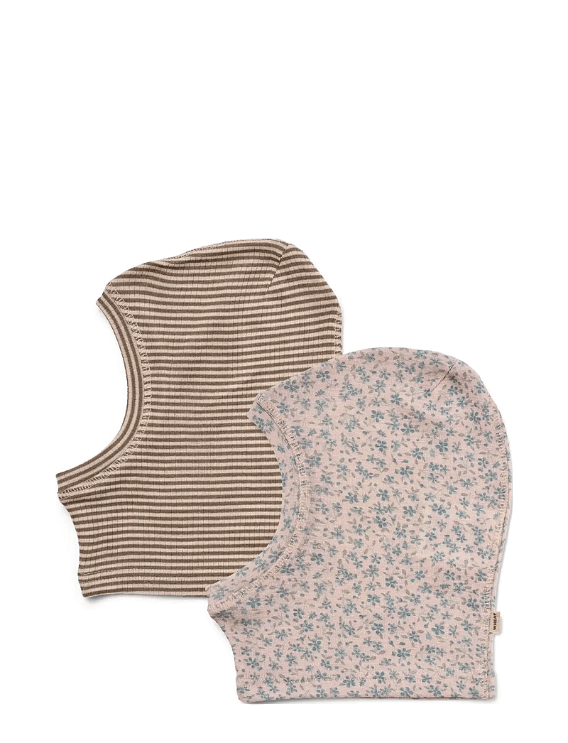 Wheat - 2 Wool Balaclava Kim - blue flowers - 0