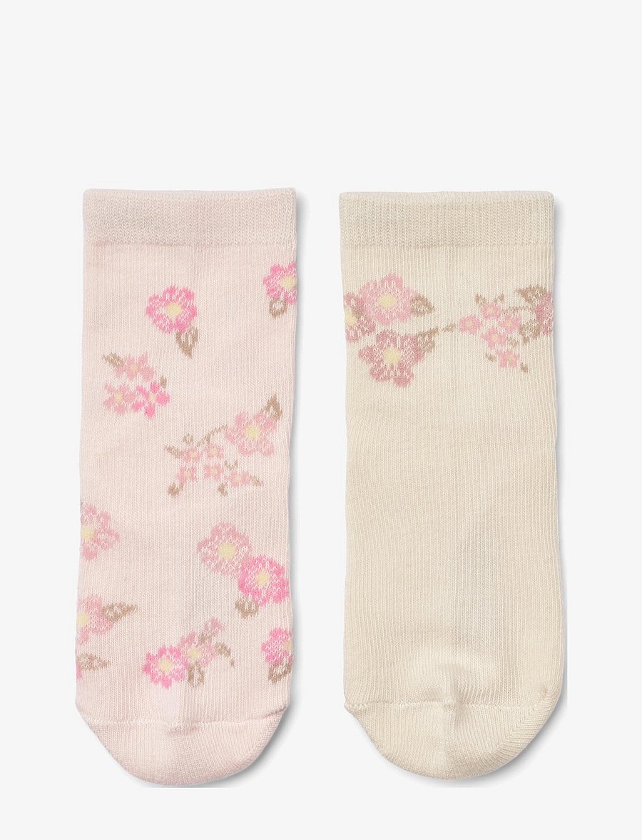 Wheat - 2 pk pattern Luna socks - rose - 1