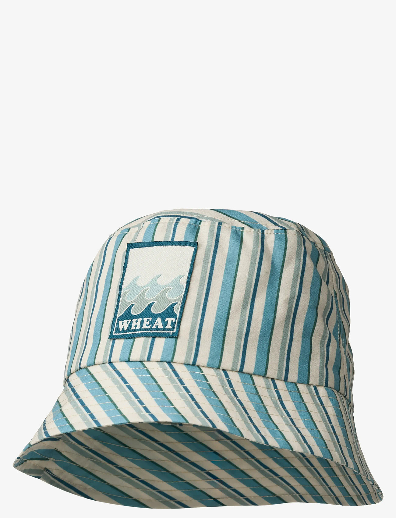 Wheat - Bucket Hat Tilo Badge - aqua stripe - 1