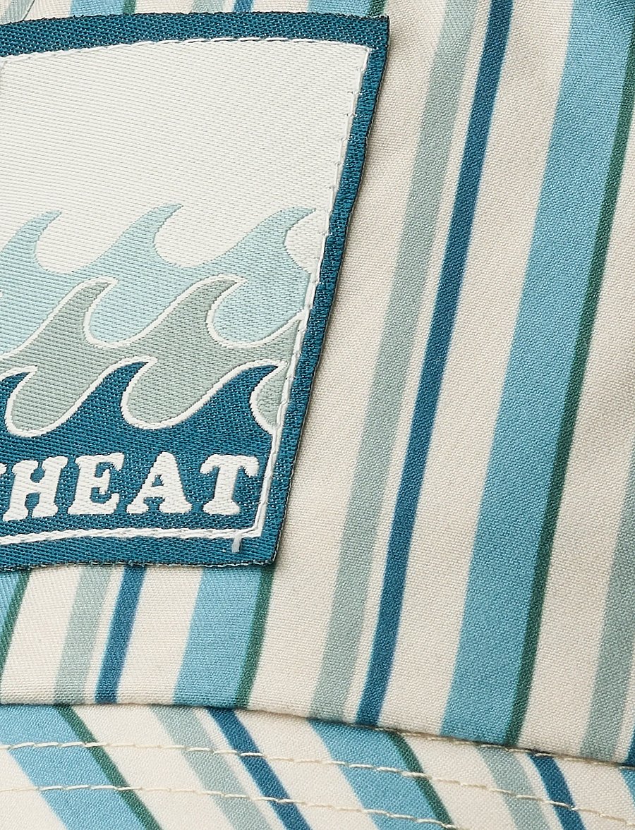 Wheat - Bucket Hat Tilo Badge - talveaksessuaarid - aqua stripe - 2