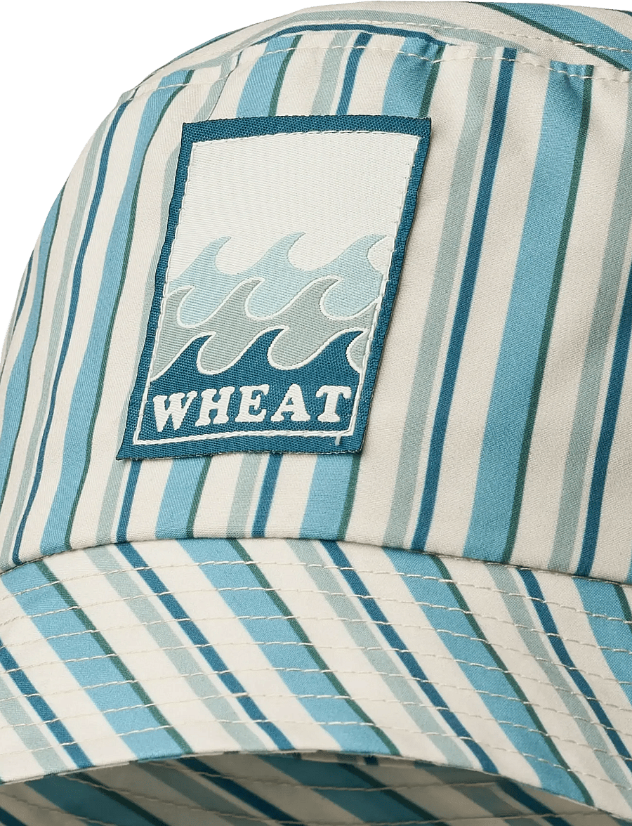 Wheat - Bucket Hat Tilo Badge - talveaksessuaarid - aqua stripe - 3