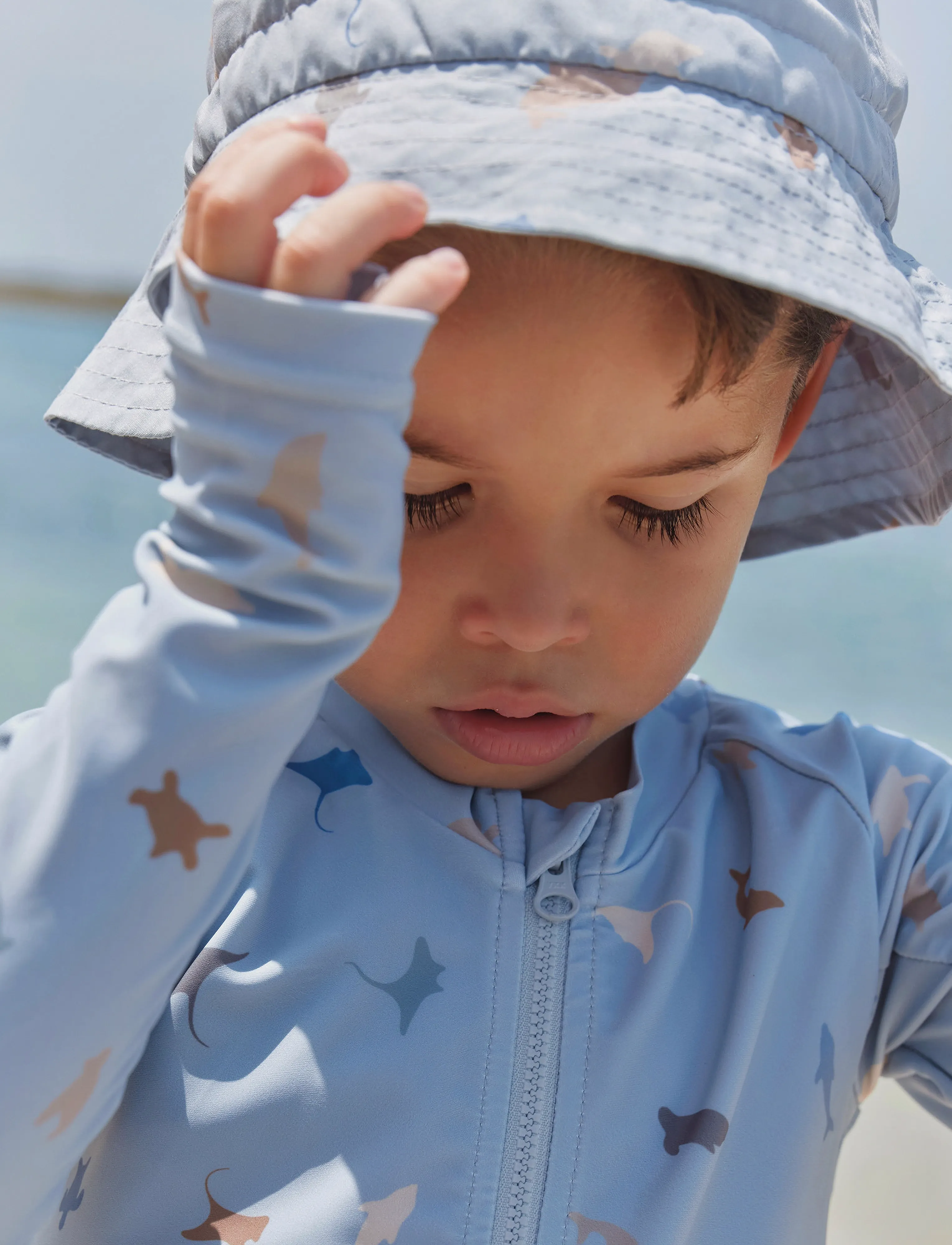 Wheat - Bucket Hat Tilo - talveaksessuaarid - soft blue sea life - 0