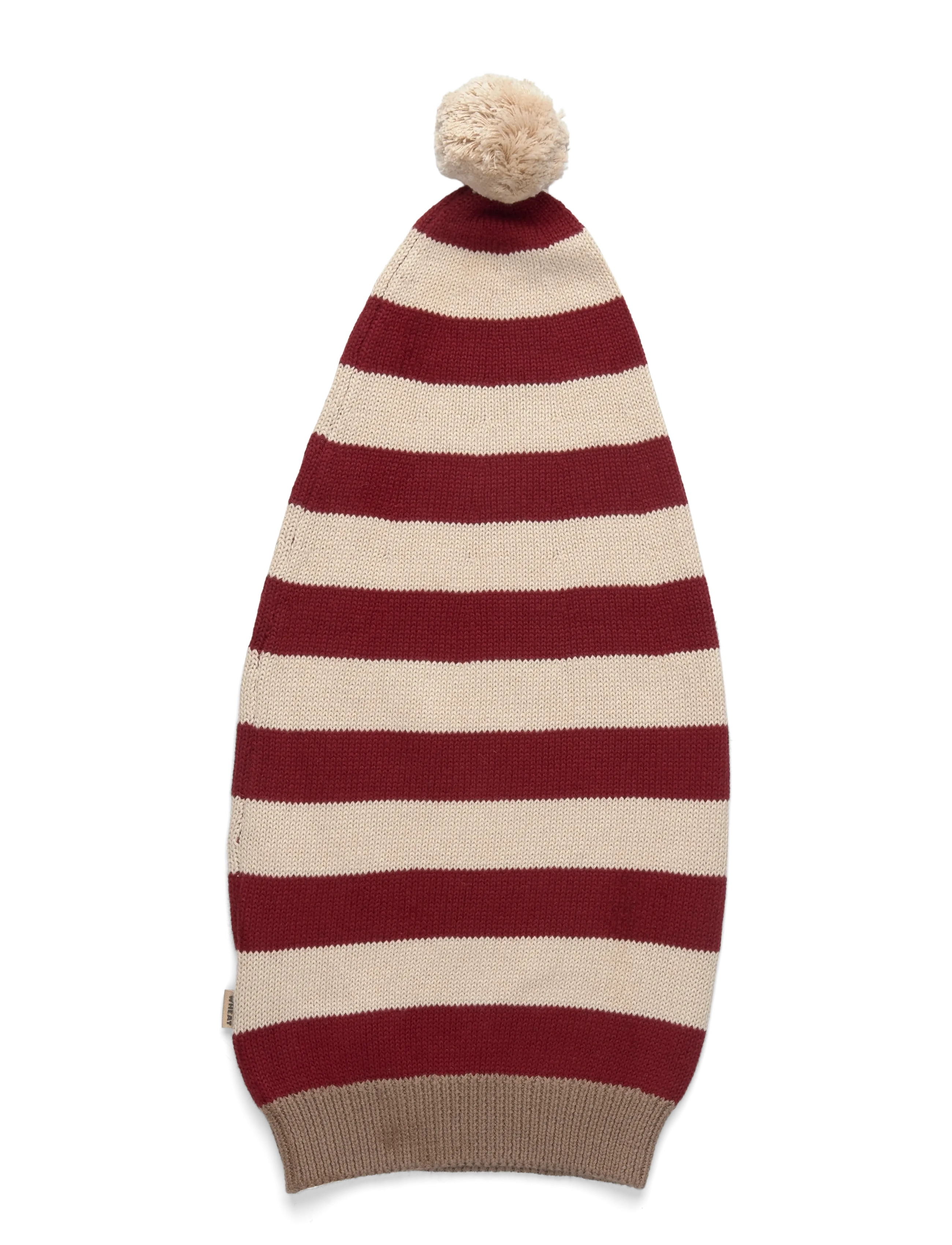 Wheat - Knitted Christmas Hat - accessories - red stripe - 1
