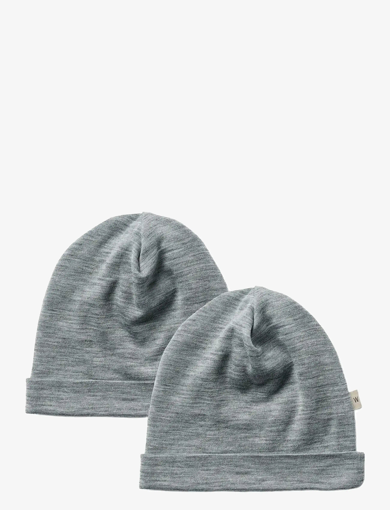 Wheat - 2 Wool Hat Emo - aksessuaarid - melange grey - 0