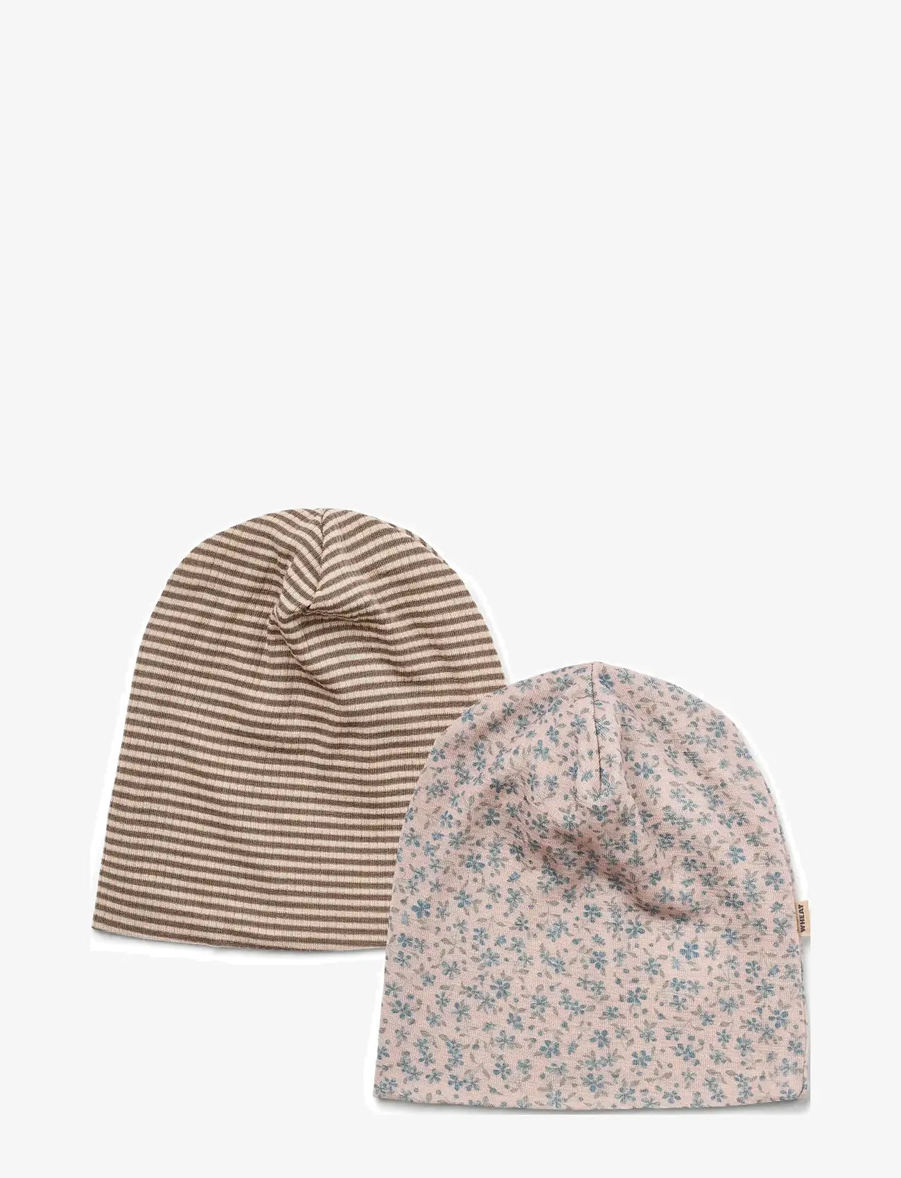 Wheat - 2 Wool Hat Emo - accessoarer - blue flowers - 0