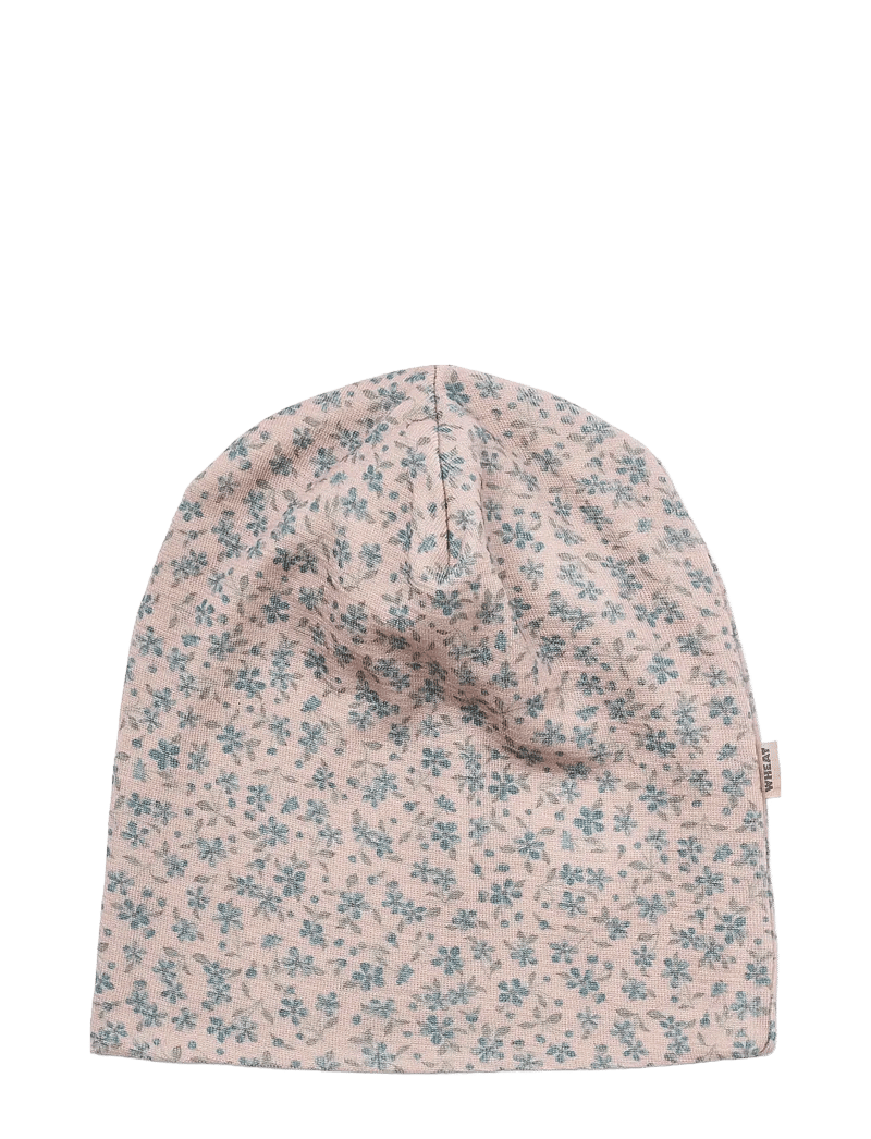 Wheat - 2 Wool Hat Emo - blue flowers - 2