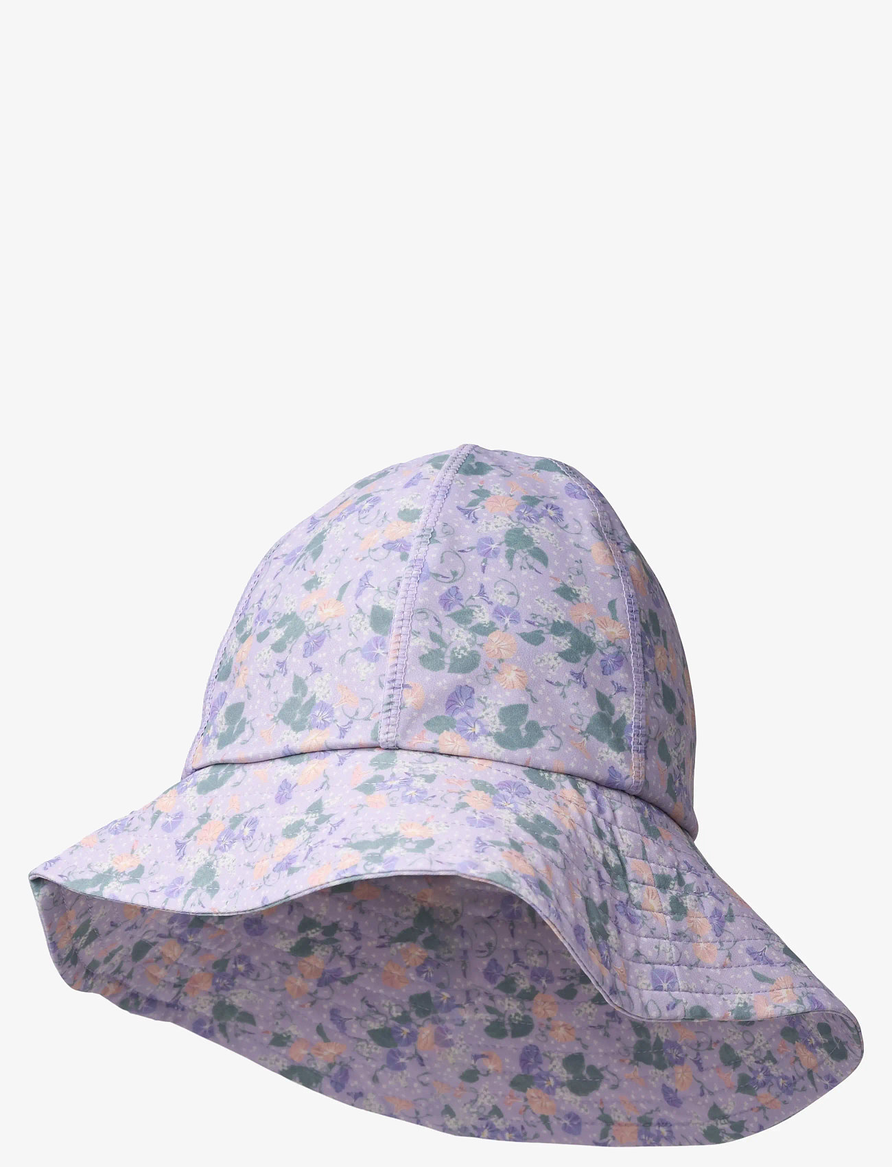 Wheat - UV Sun Hat Bora - badehætter - purple light petunias - 0