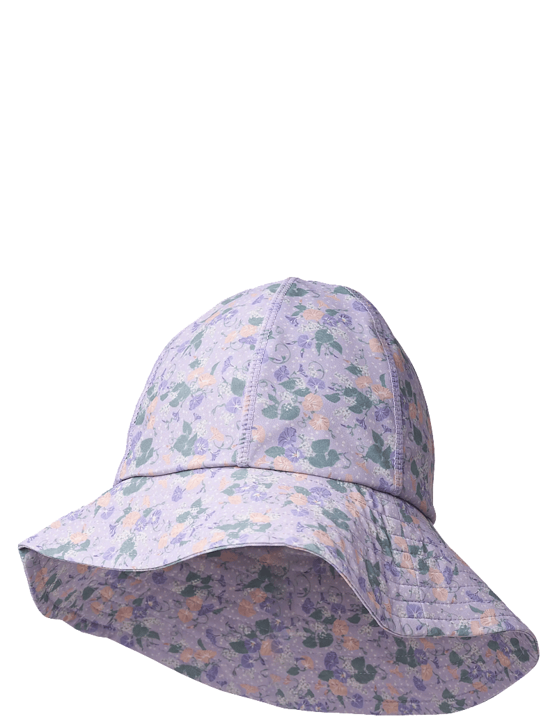Wheat - UV Sun Hat Bora - badehætter - purple light petunias - 0