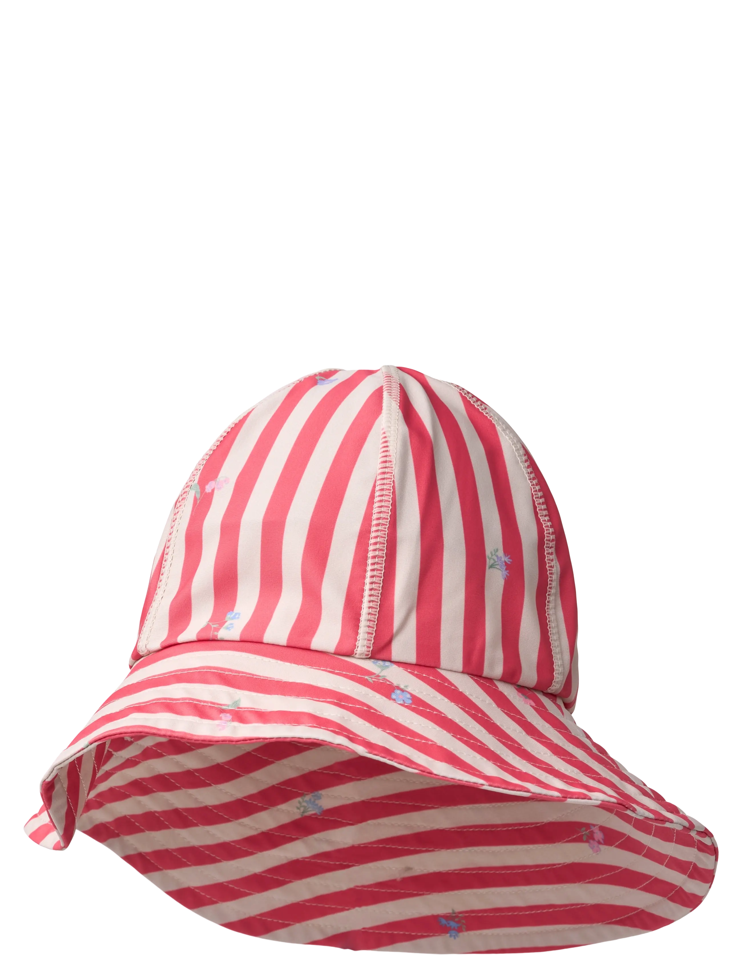 Wheat UV Sun Hat Bora - Swimwear - RED STRIPE FLOWERS / red