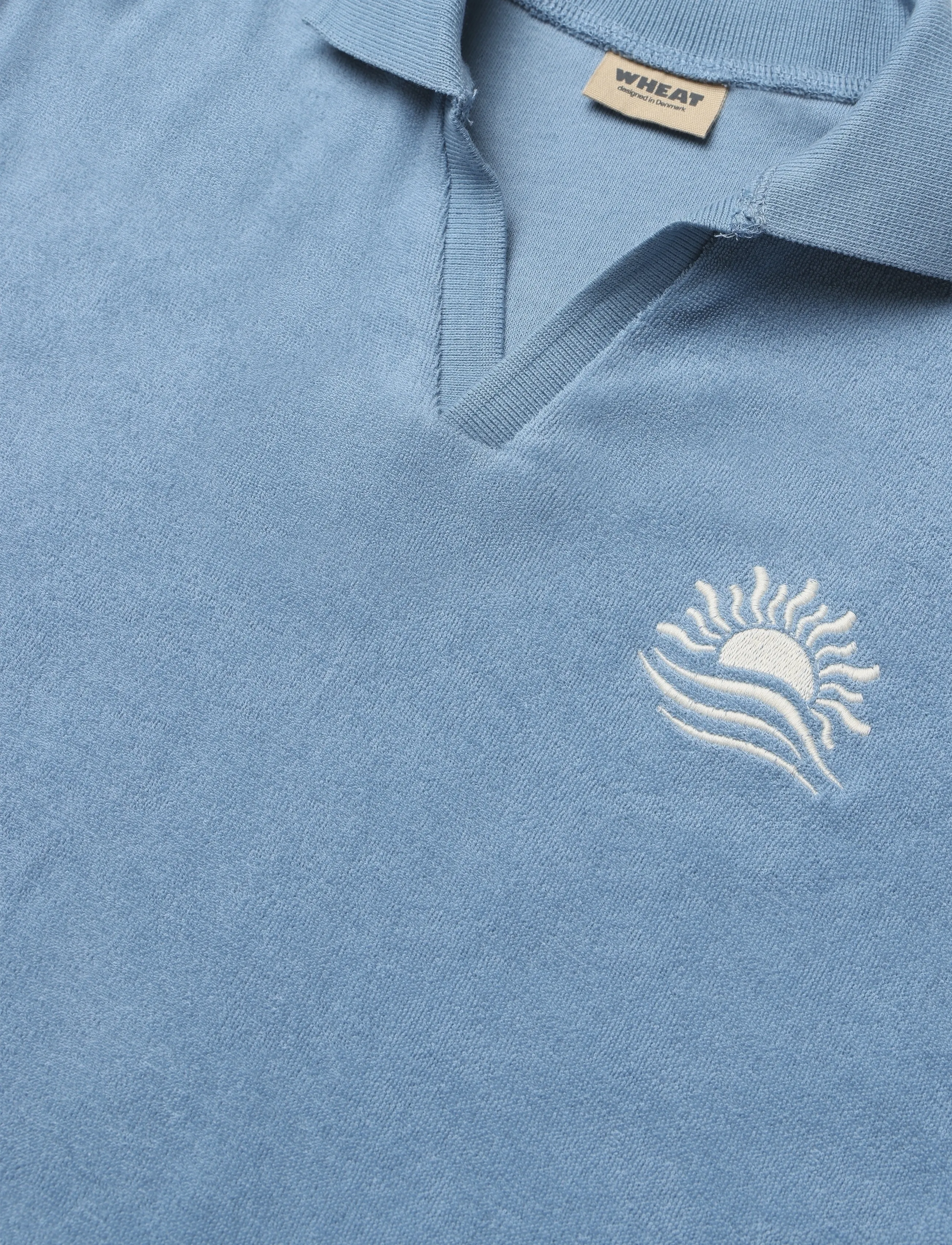 Wheat - Set Polo S/S & Shorts Marlo - sets mit kurzärmeligem t-shirt - faded denim - 2