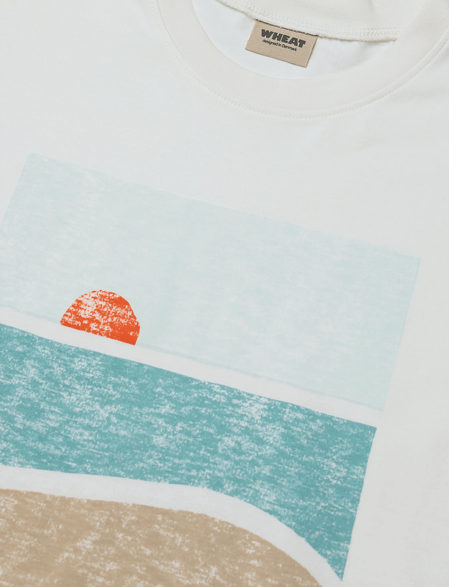 Wheat - T-shirt S/S Leslie - kortærmede t-shirts - cloud - 2