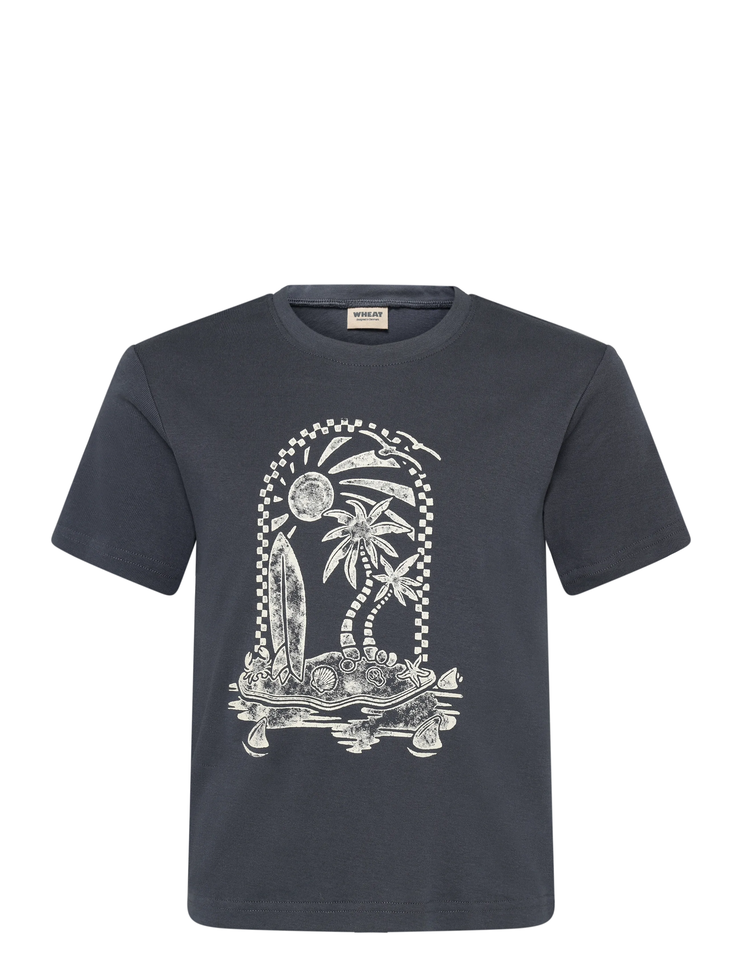 WHEAT T-Shirt S/S James Navy - 122 - Kinder
