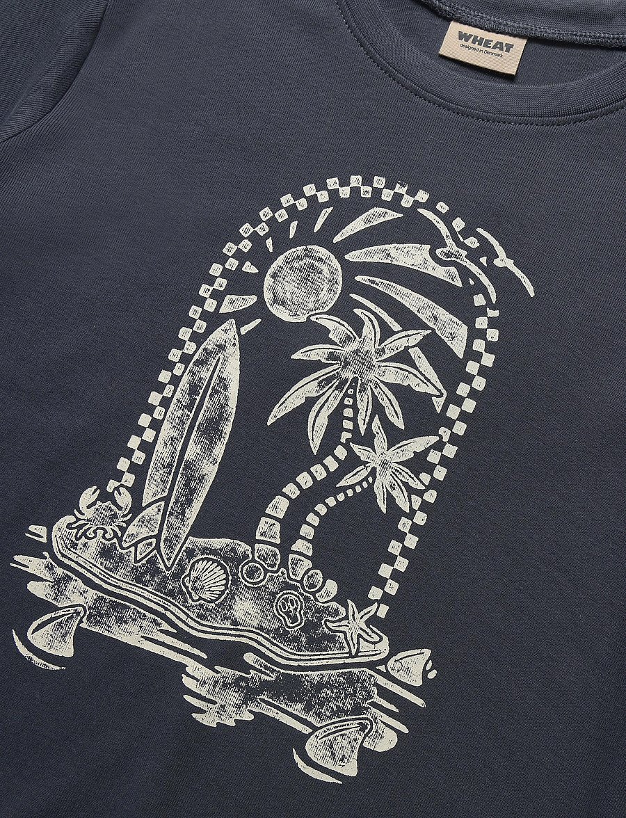 Wheat - T-shirt S/S James - ink - 2