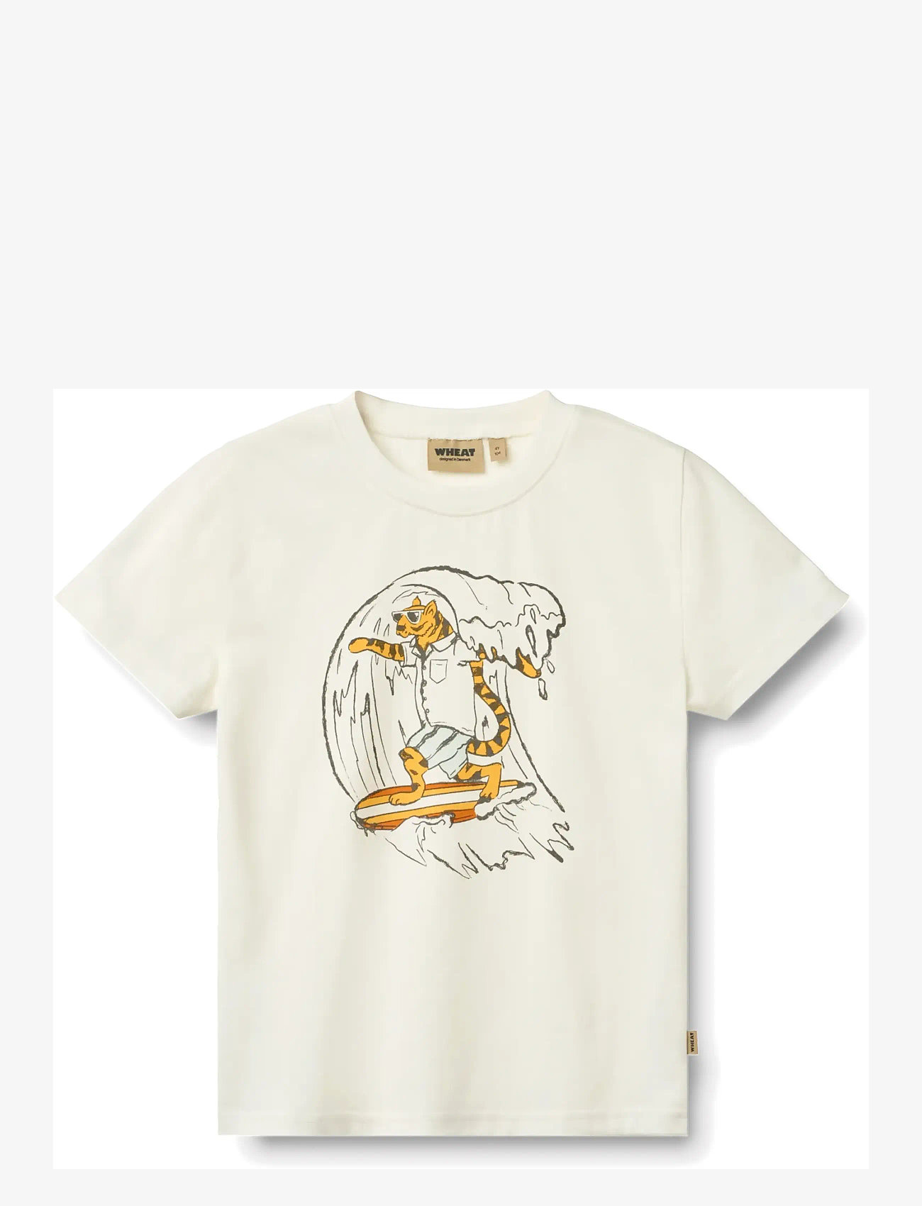 Wheat - T-shirt S/S Finn - kurzärmelige - cloud - 0