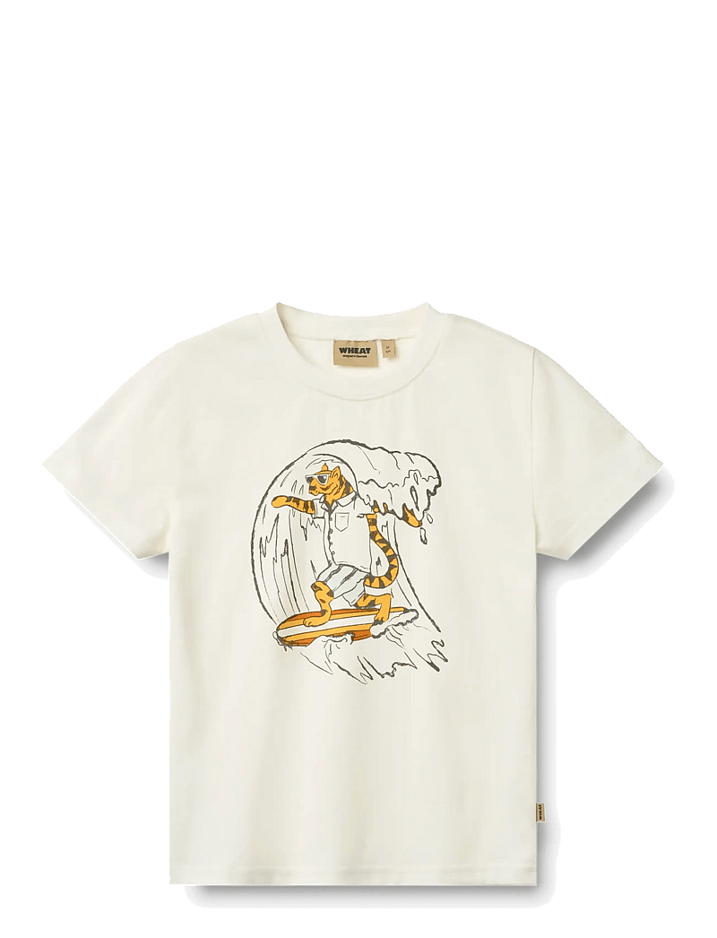 Wheat - T-shirt S/S Finn - kurzärmelige - cloud - 0