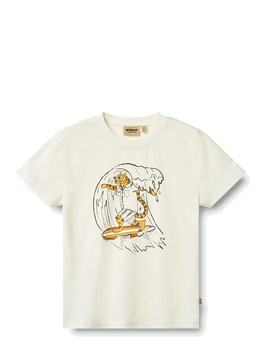 Wheat - T-shirt S/S Finn - kortærmede t-shirts - cloud - 0