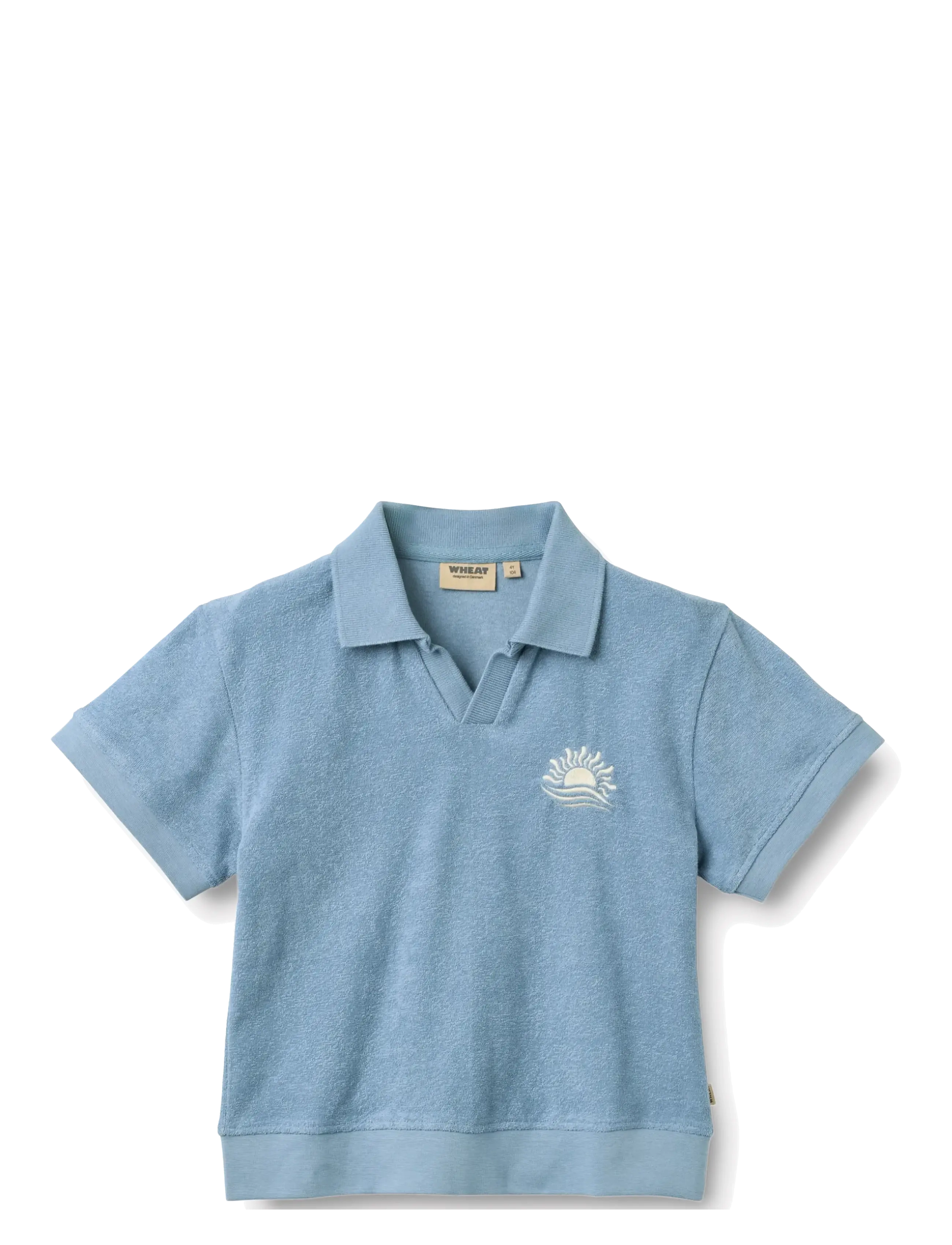 Wheat Polo T-Shirt Marlo, 104, Shirts, Blau - Short-sleeved Kinder