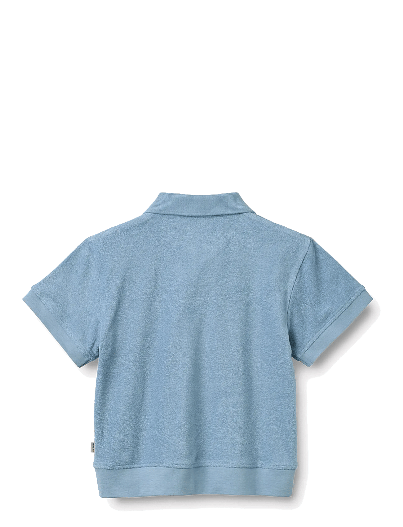 Wheat - Polo Marlo - kortærmede poloer - faded denim - 1