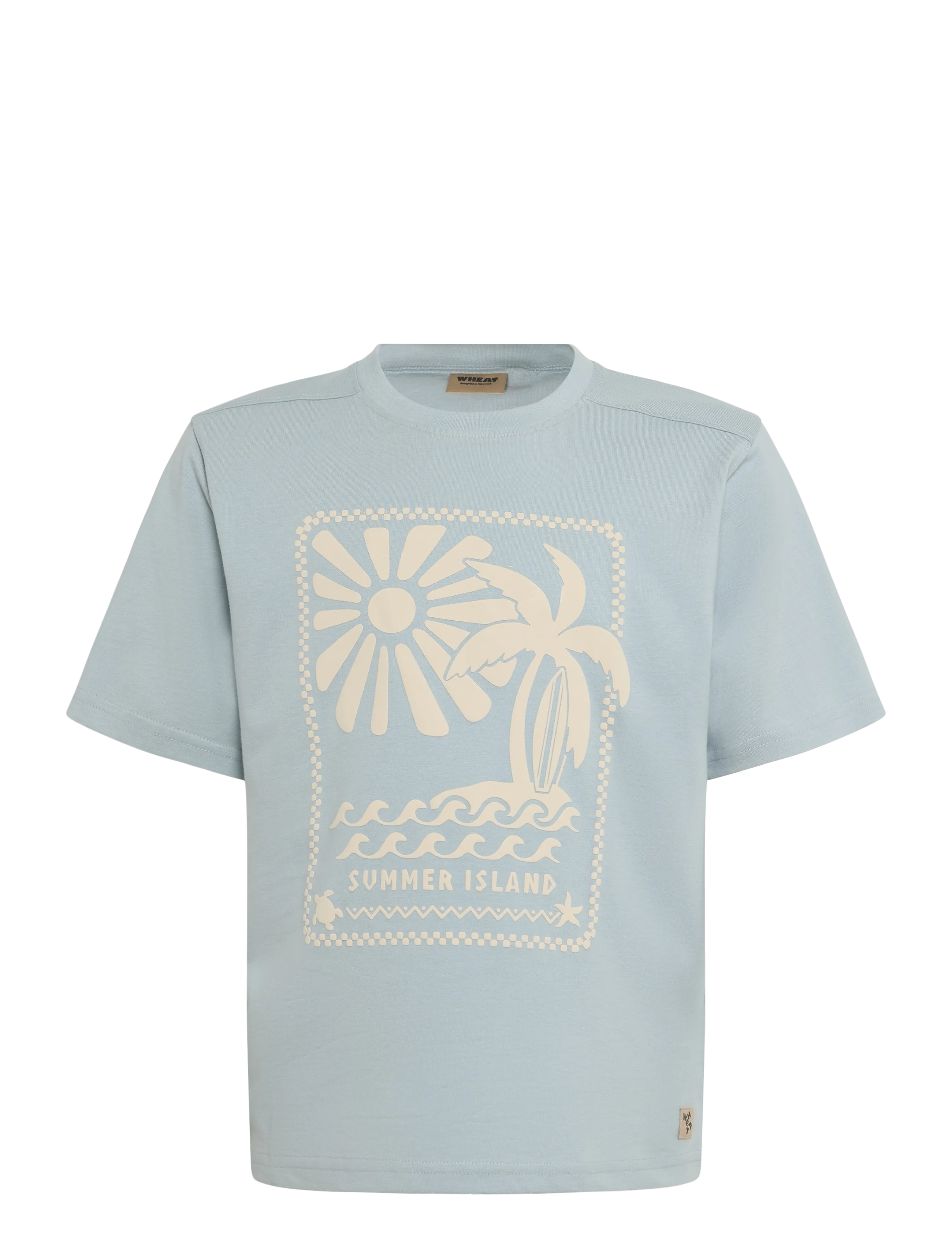 Wheat T-shirt S/S Kim - T-shirts - SUMMER SKY / blue
