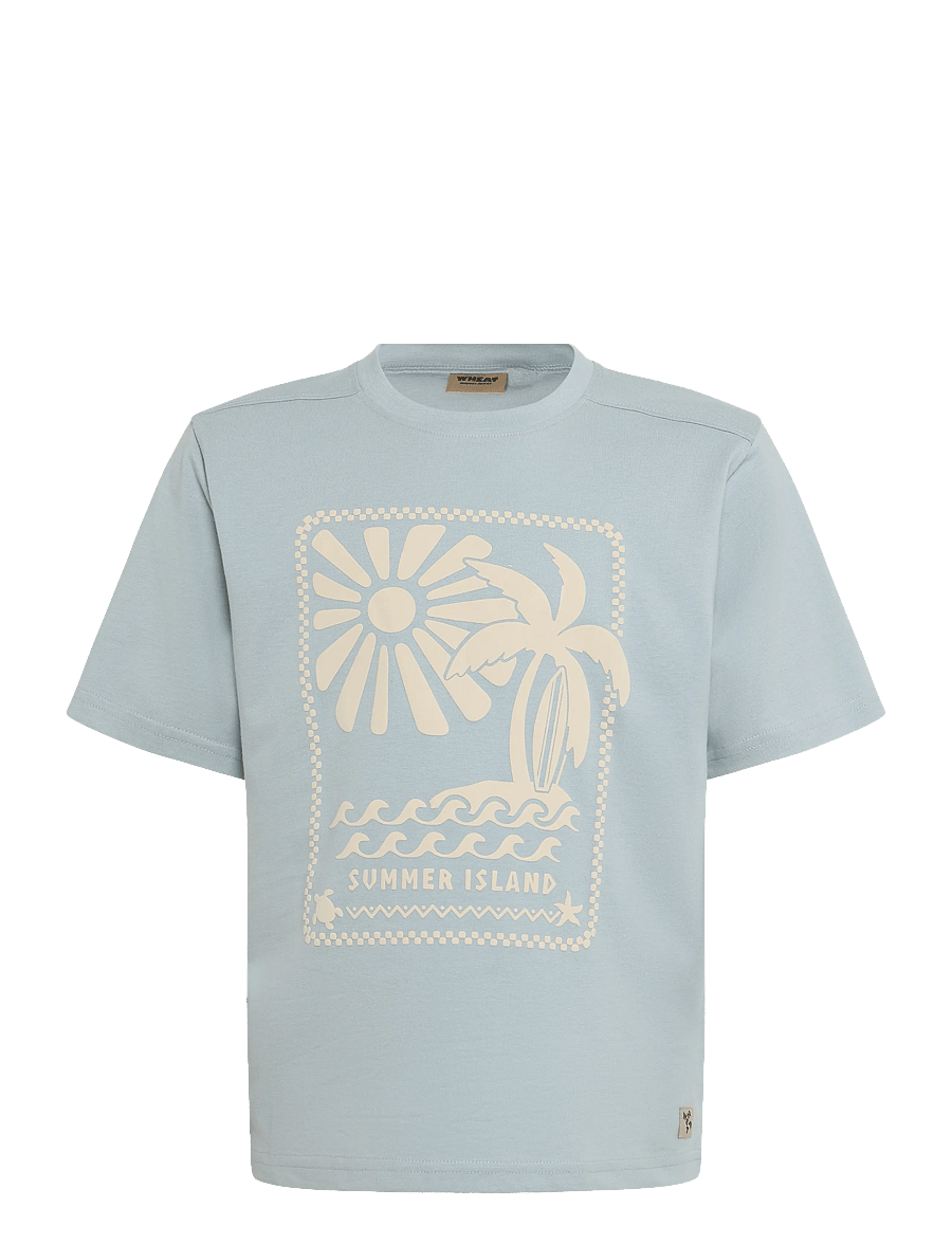 Wheat - T-shirt S/S Kim - summer sky - 0