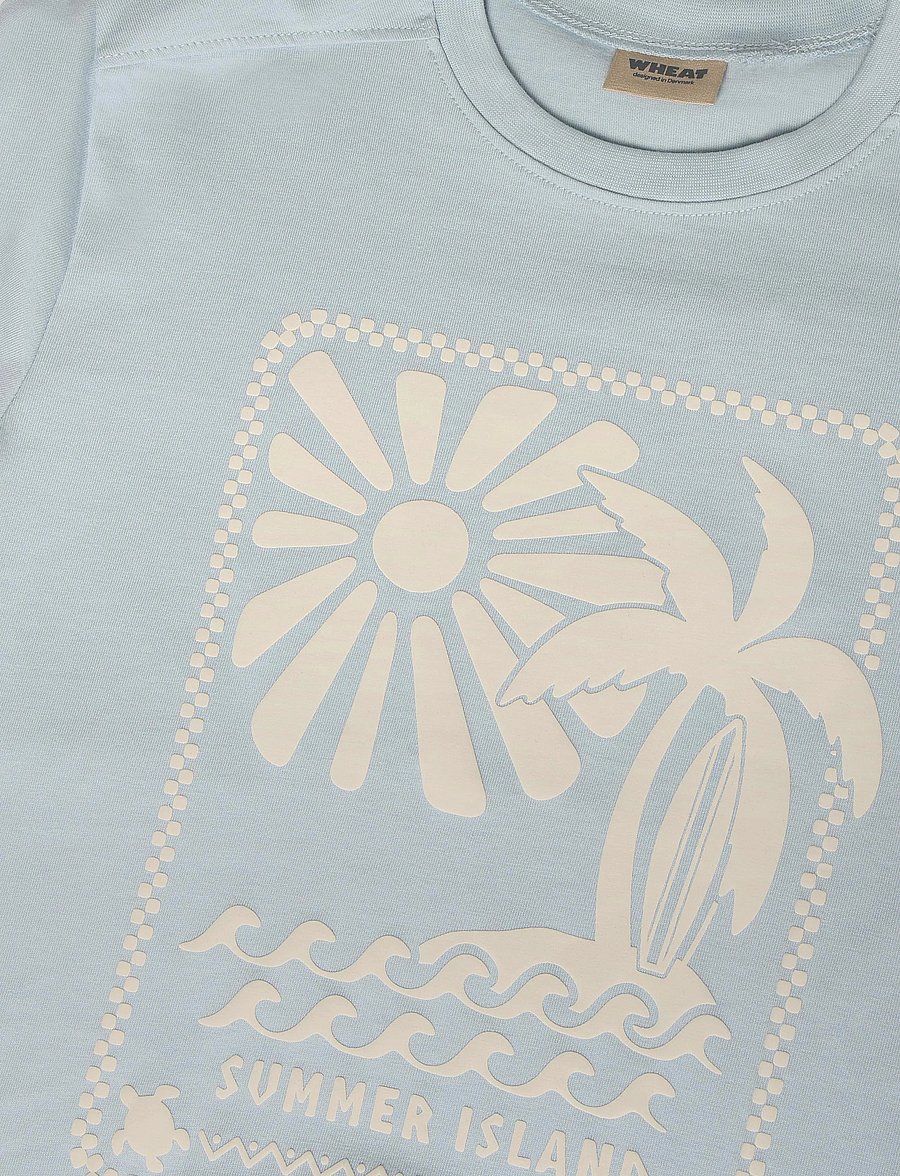 Wheat - T-shirt S/S Kim - summer sky - 2