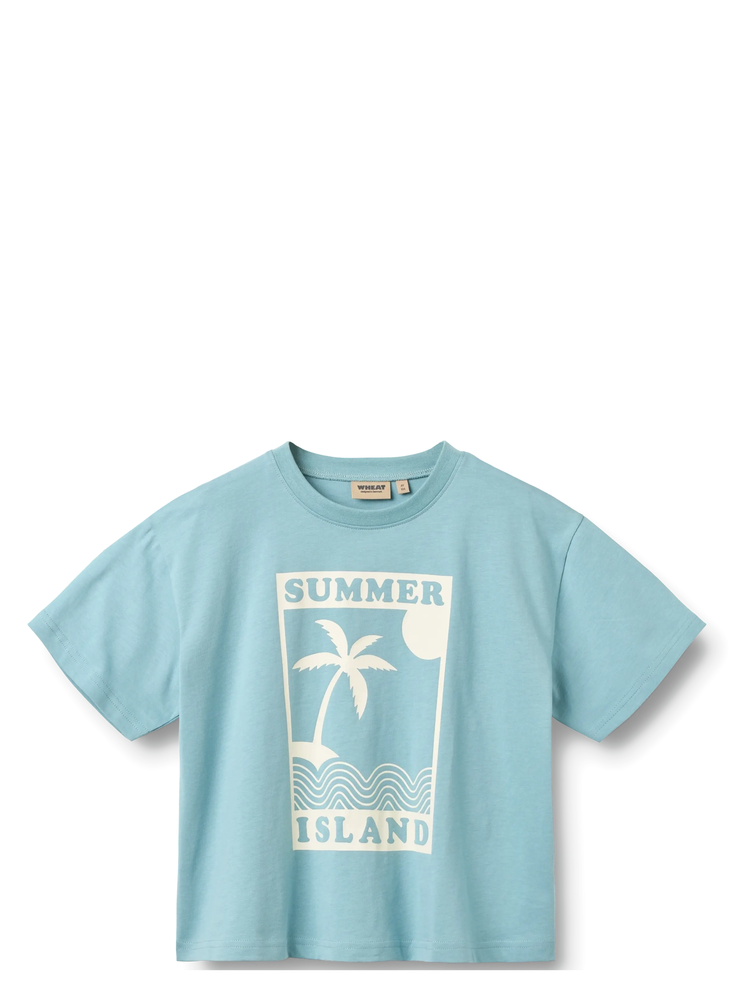 Wheat T-shirt S/S Petri - Teismelised 140-176 - SPRING LAKE / blue