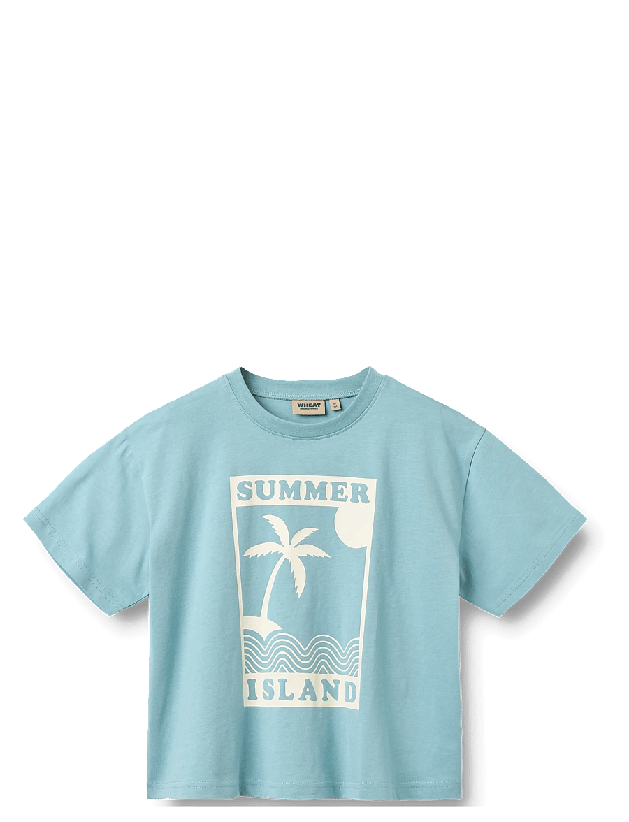 Wheat - T-shirt S/S Petri - lühikeste varrukatega t-särgid - spring lake - 0