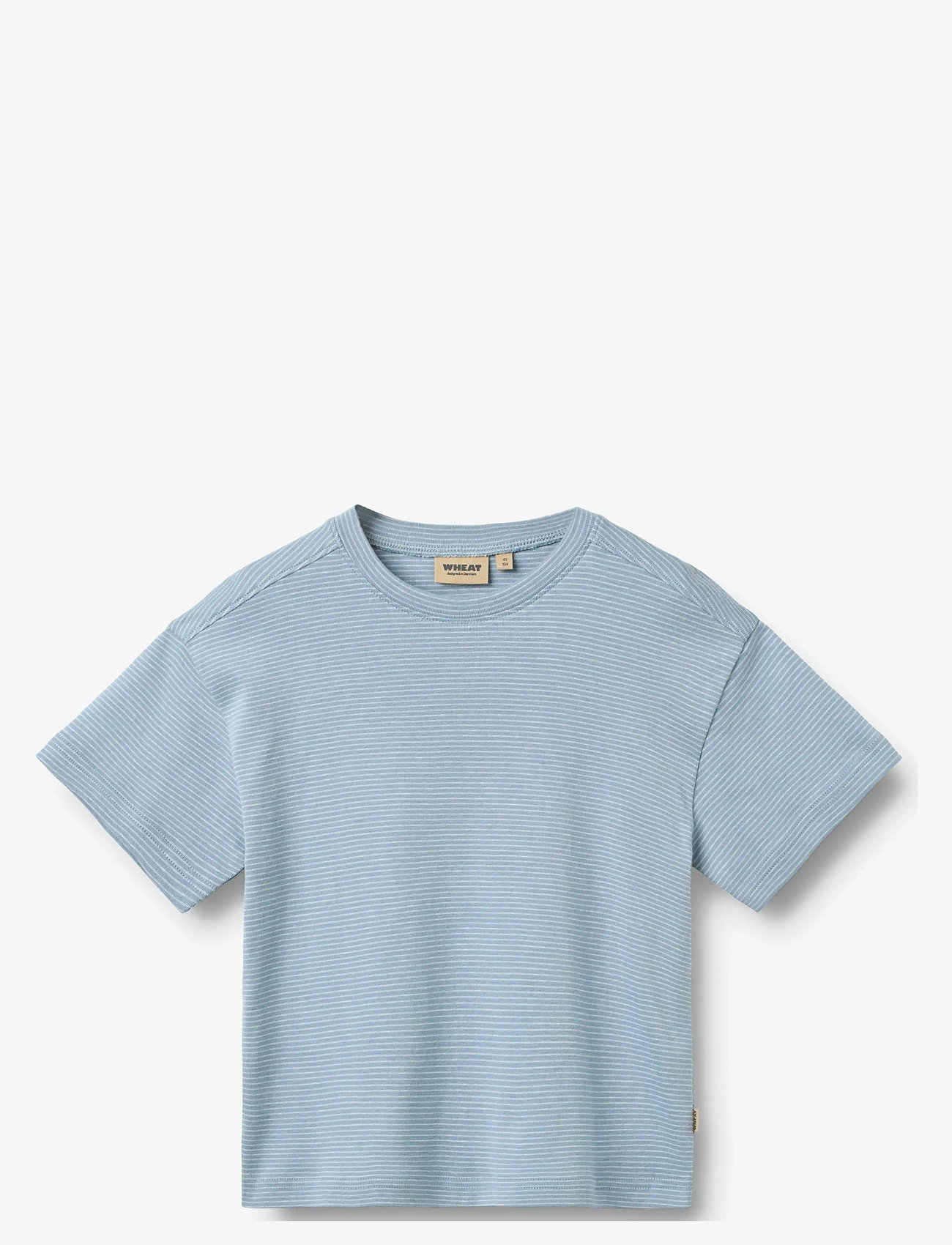 Wheat - T-shirt S/S Tommy - kortærmede t-shirts - faded blue stripe - 0