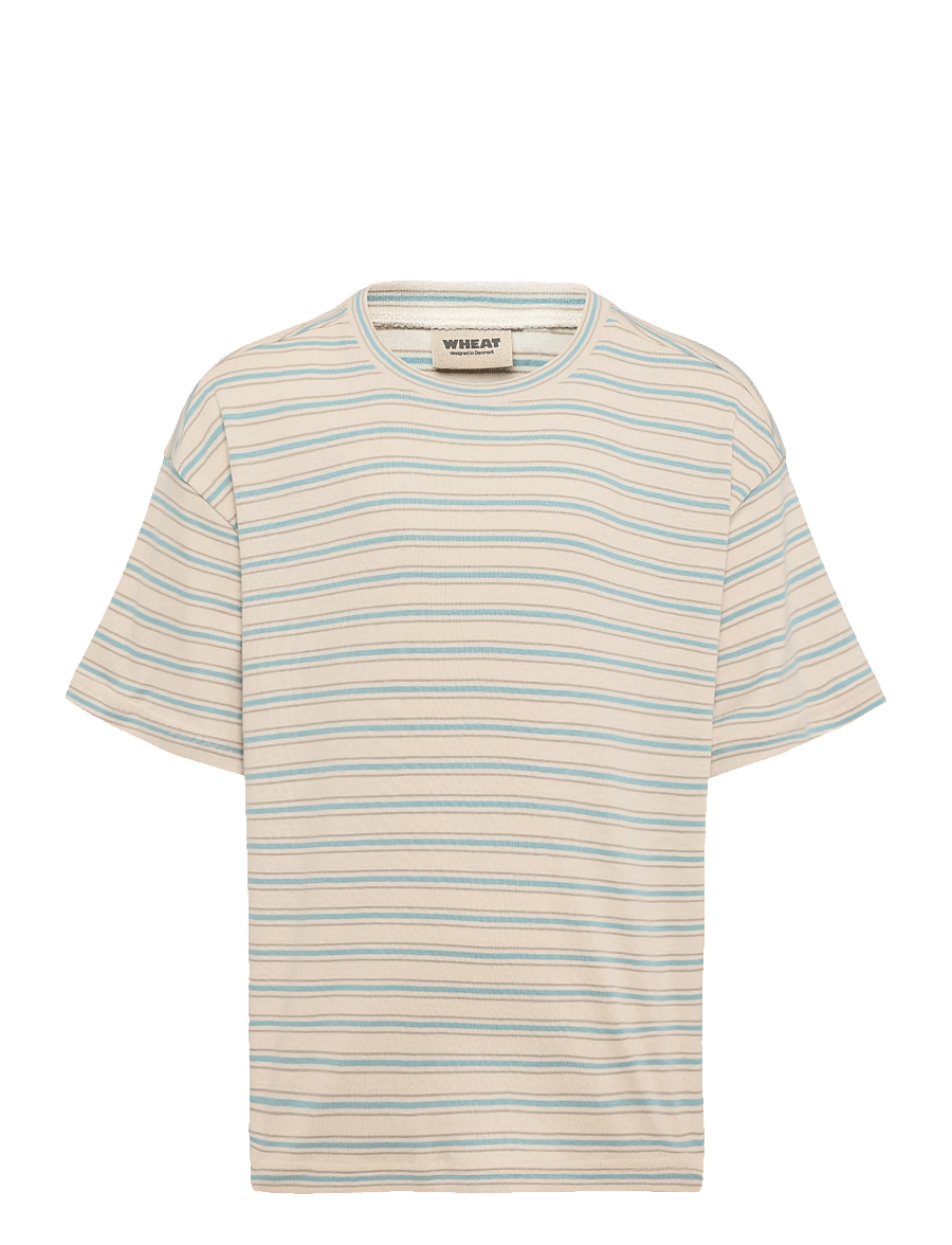 Wheat - T-shirt S/S Tommy - kortærmede t-shirts - spring lake stripe - 0