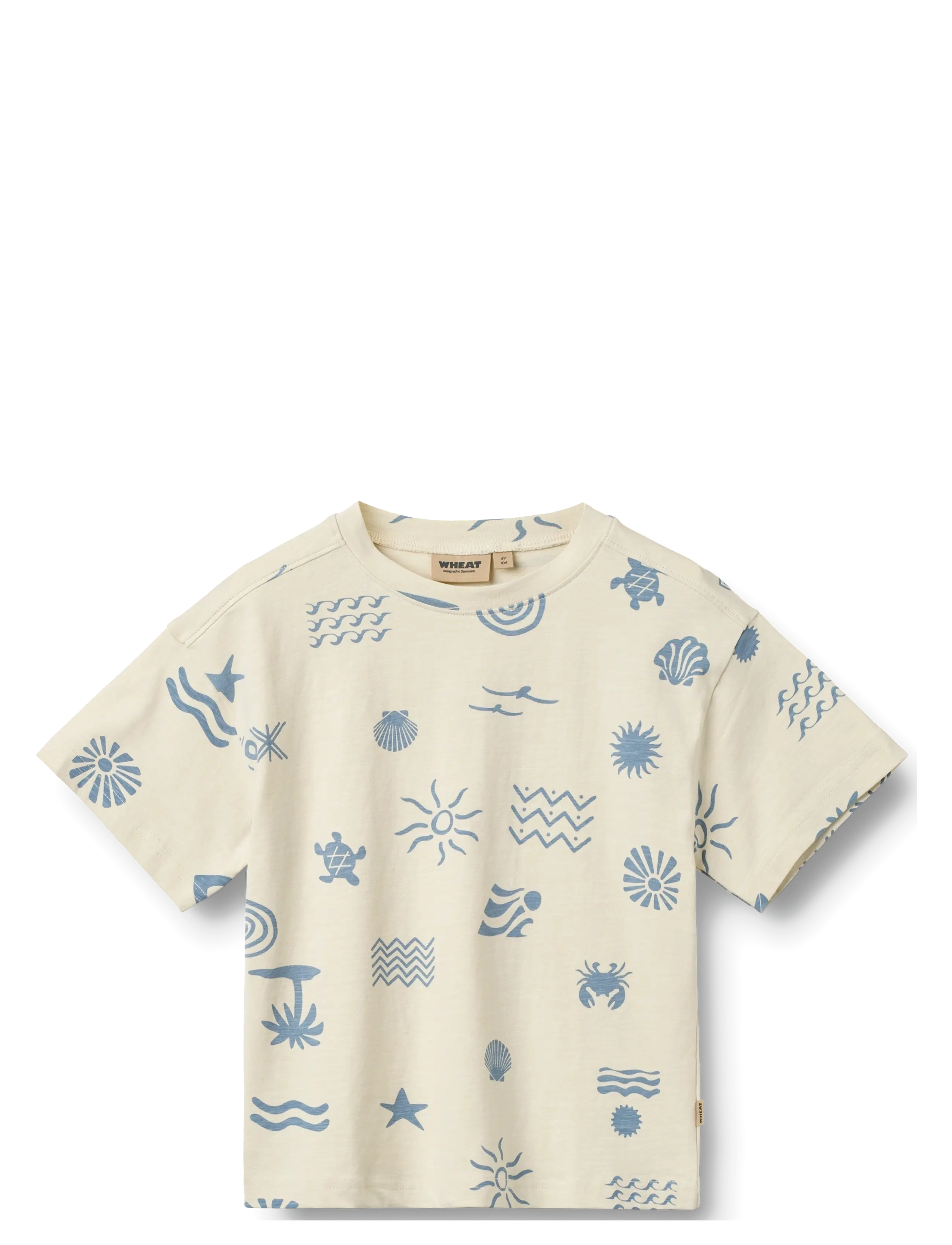 Wheat T-shirt S/S Tommy - Baby 44-92 - SUMMER ISLAND / white