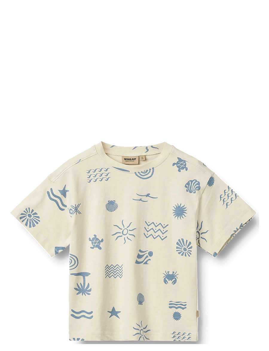 Wheat - T-shirt S/S Tommy - kortärmade t-shirts - summer island - 0