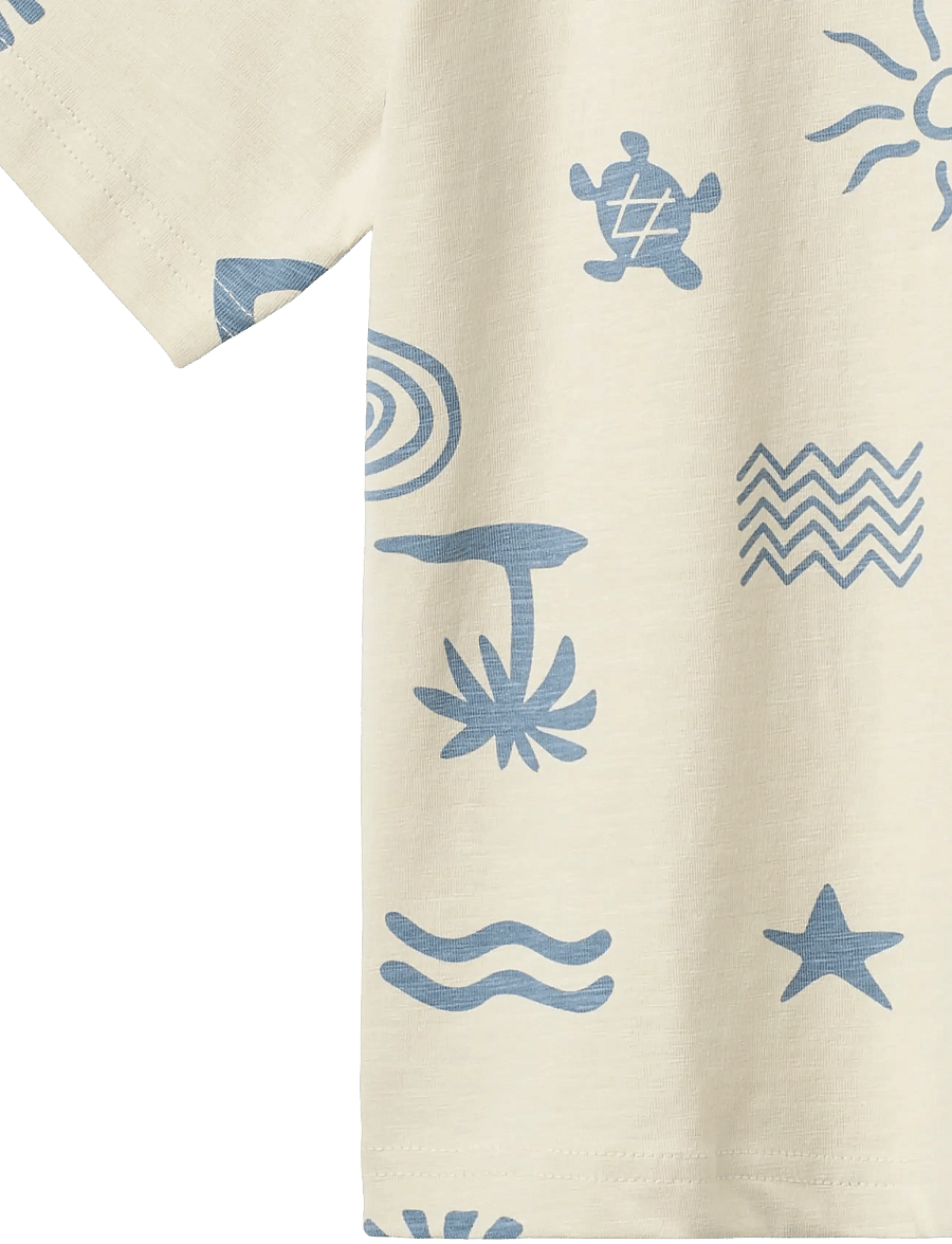 Wheat - T-shirt S/S Tommy - kortärmade t-shirts - summer island - 2