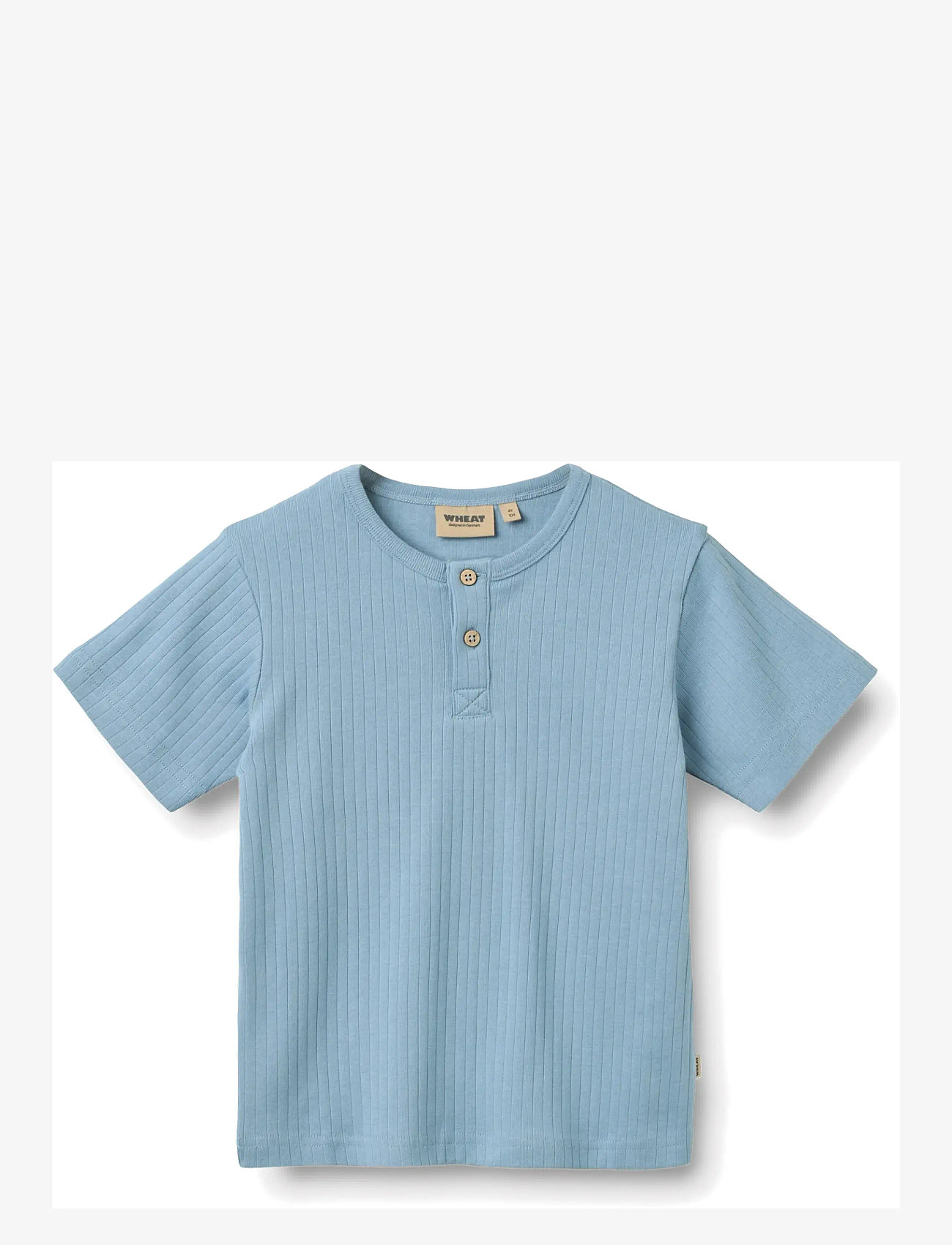 Wheat - T-Shirt S/S Lumi - kortærmede t-shirts - faded denim - 0