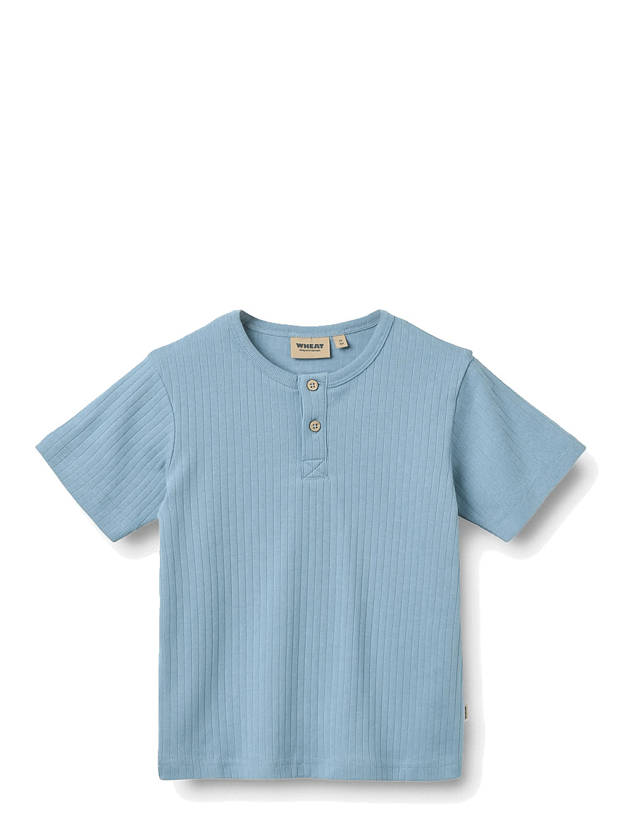 Wheat - T-Shirt S/S Lumi - kurzärmelige - faded denim - 0