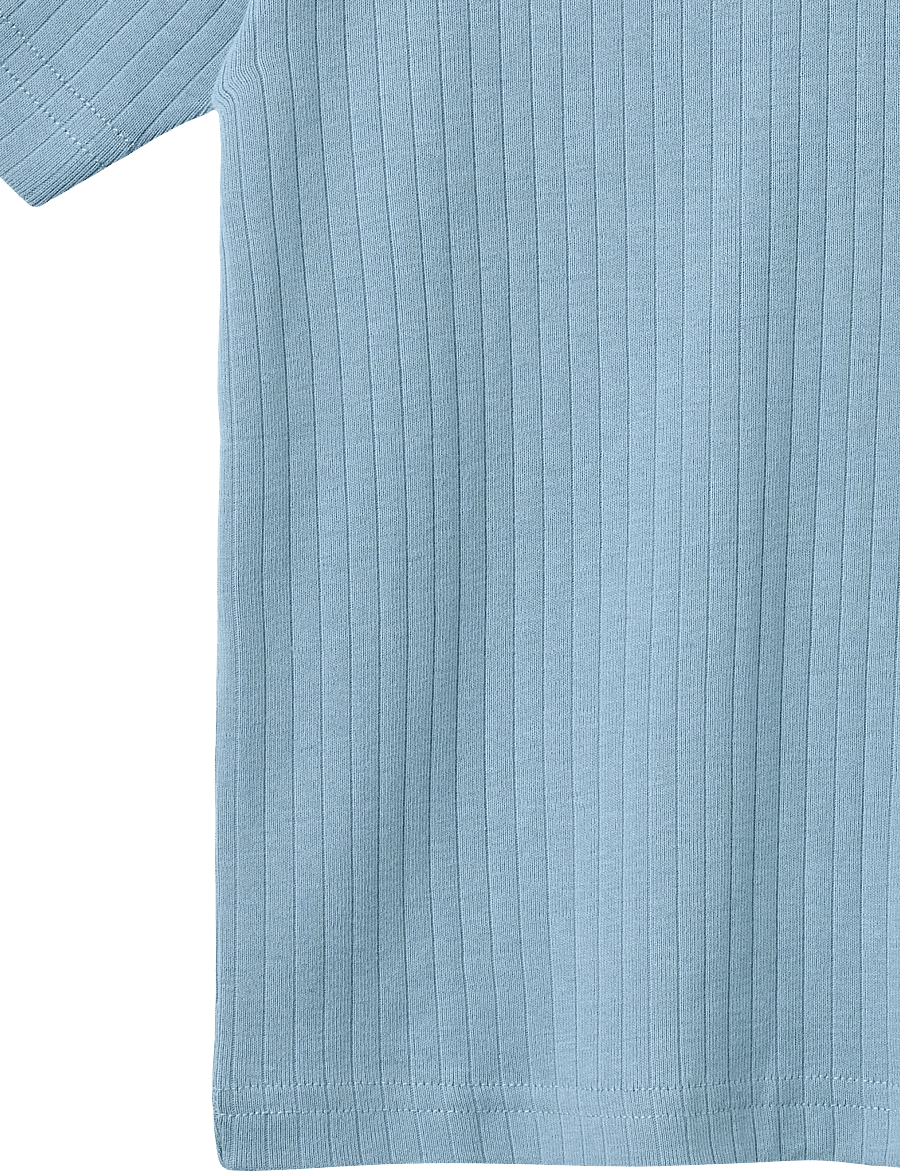Wheat - T-Shirt S/S Lumi - lühikeste varrukatega t-särgid - faded denim - 2