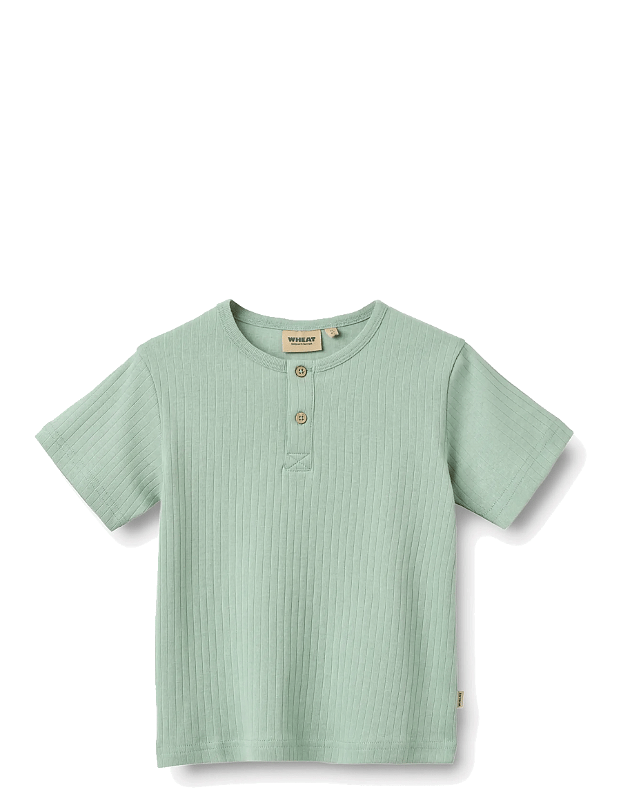 Wheat - T-Shirt S/S Lumi - kortærmede t-shirts - green pool - 0