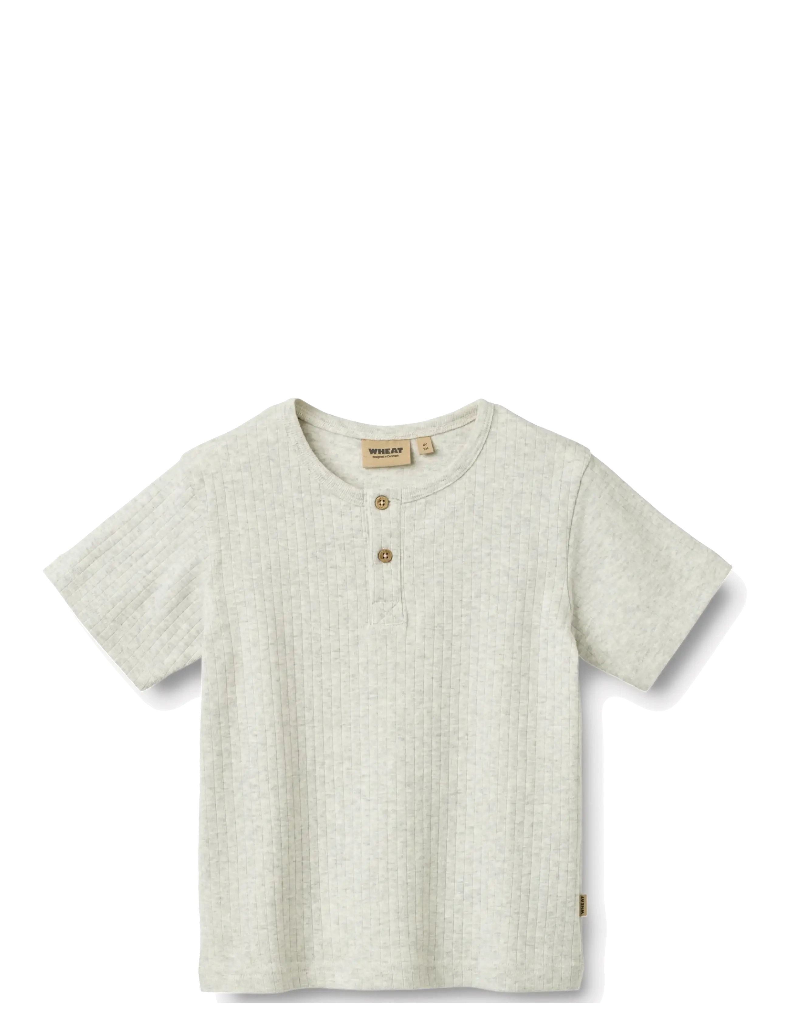 Wheat T-Shirt S/S Lumi - Overdele - MELANGE GREY / grey