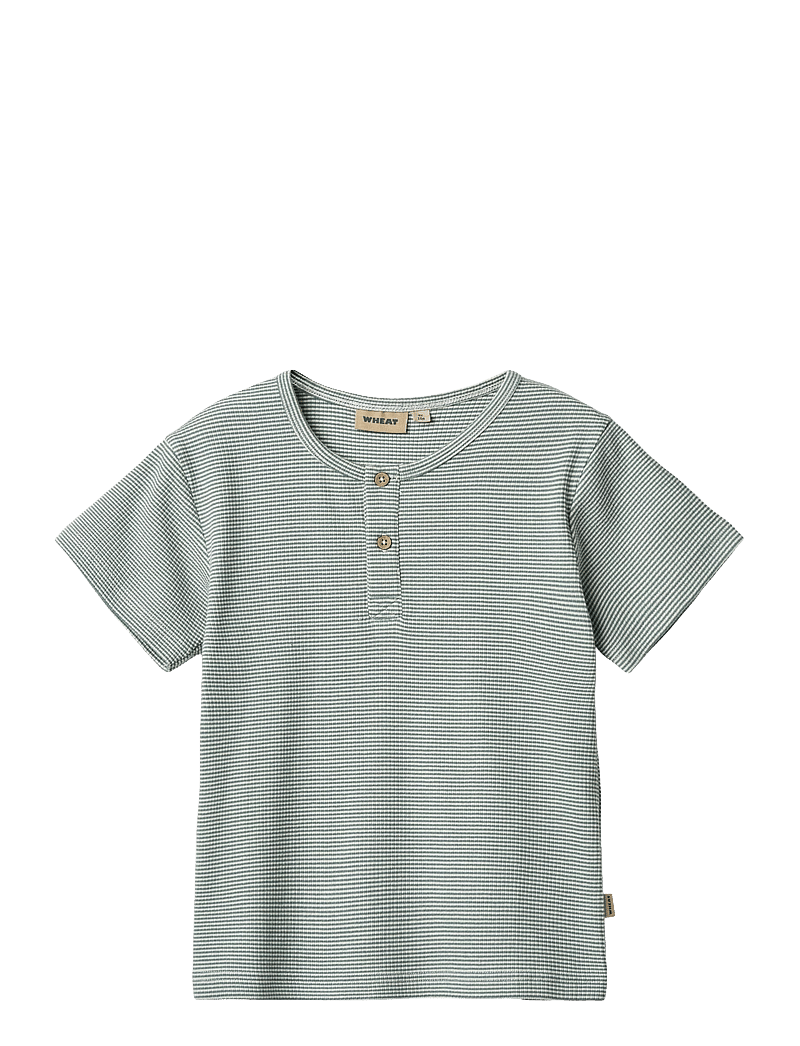 Wheat - T-Shirt S/S Lumi - lühikeste varrukatega t-särgid - stormy sea stripe - 0