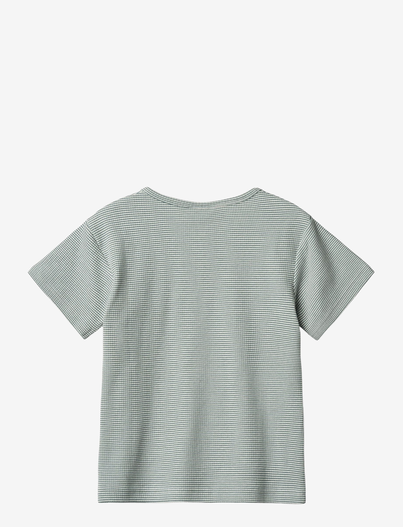Wheat - T-Shirt S/S Lumi - short-sleeved t-shirts - stormy sea stripe - 1