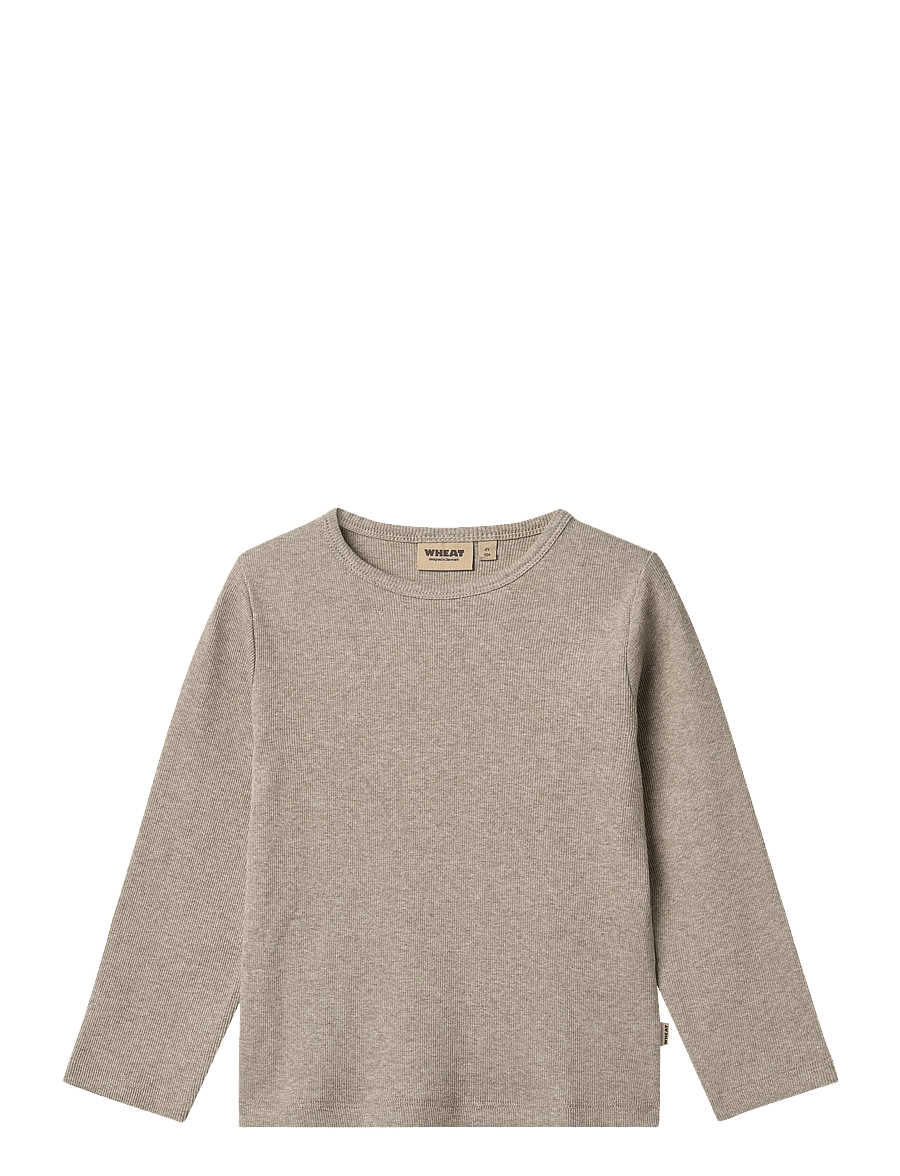 Wheat - T-Shirt L/S Milo - langärmelig - gravel melange - 0