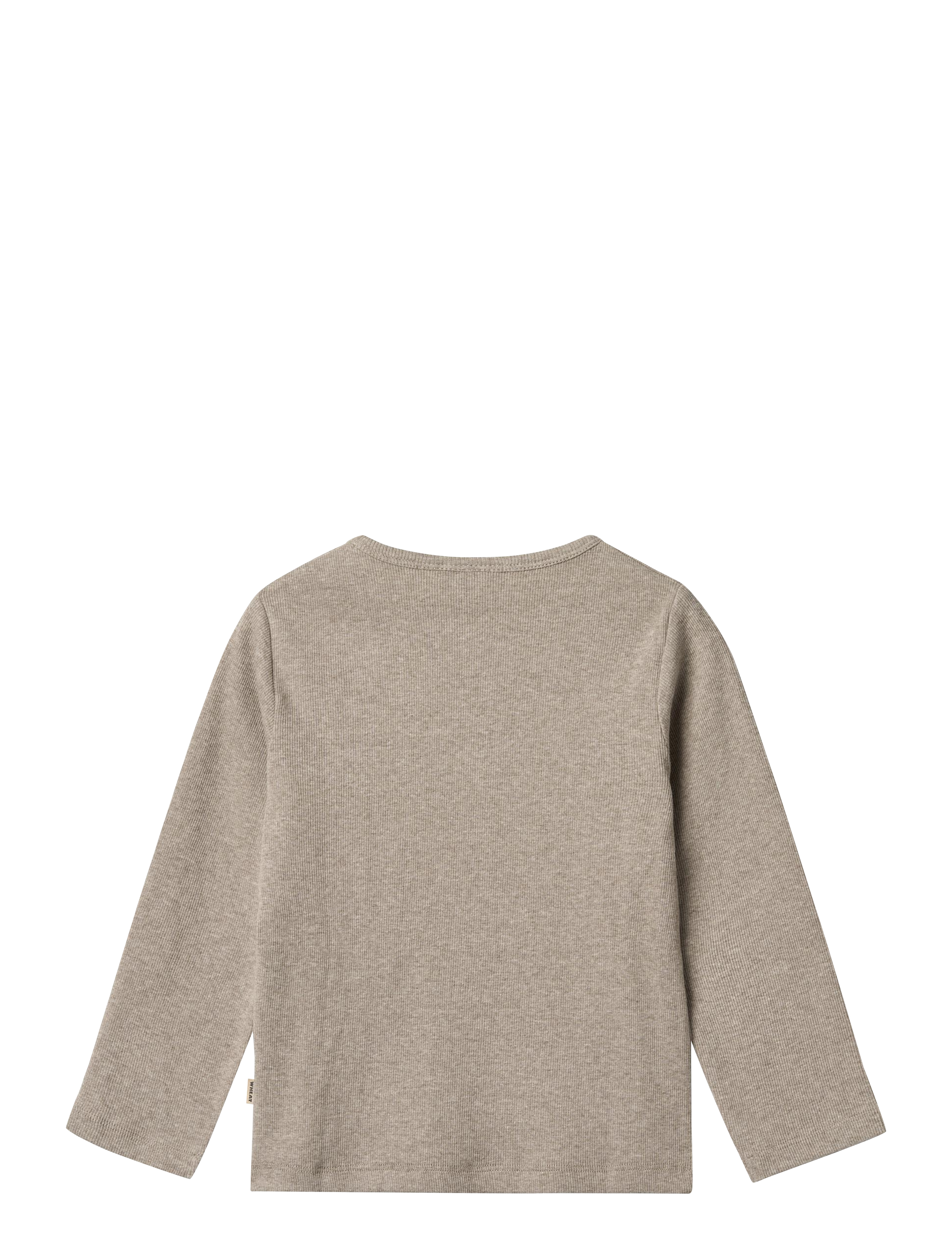Wheat - T-Shirt L/S Milo - long-sleeved t-shirts - gravel melange - 1