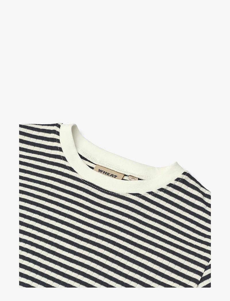 Wheat - T-Shirt S/S Fabian - short-sleeved t-shirts - navy rib stripe - 2
