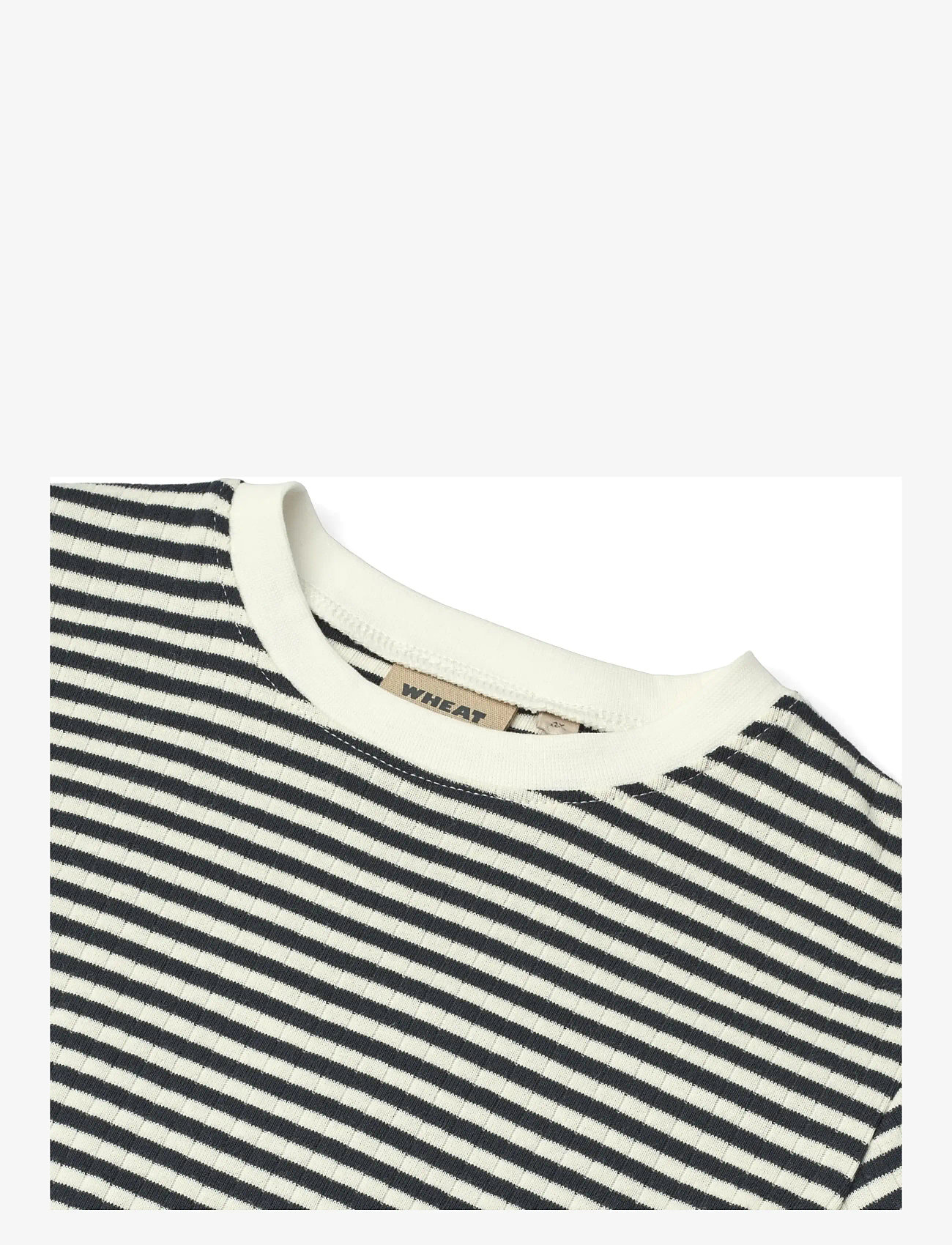 Wheat - T-Shirt S/S Fabian - kortærmede t-shirts - navy rib stripe - 3