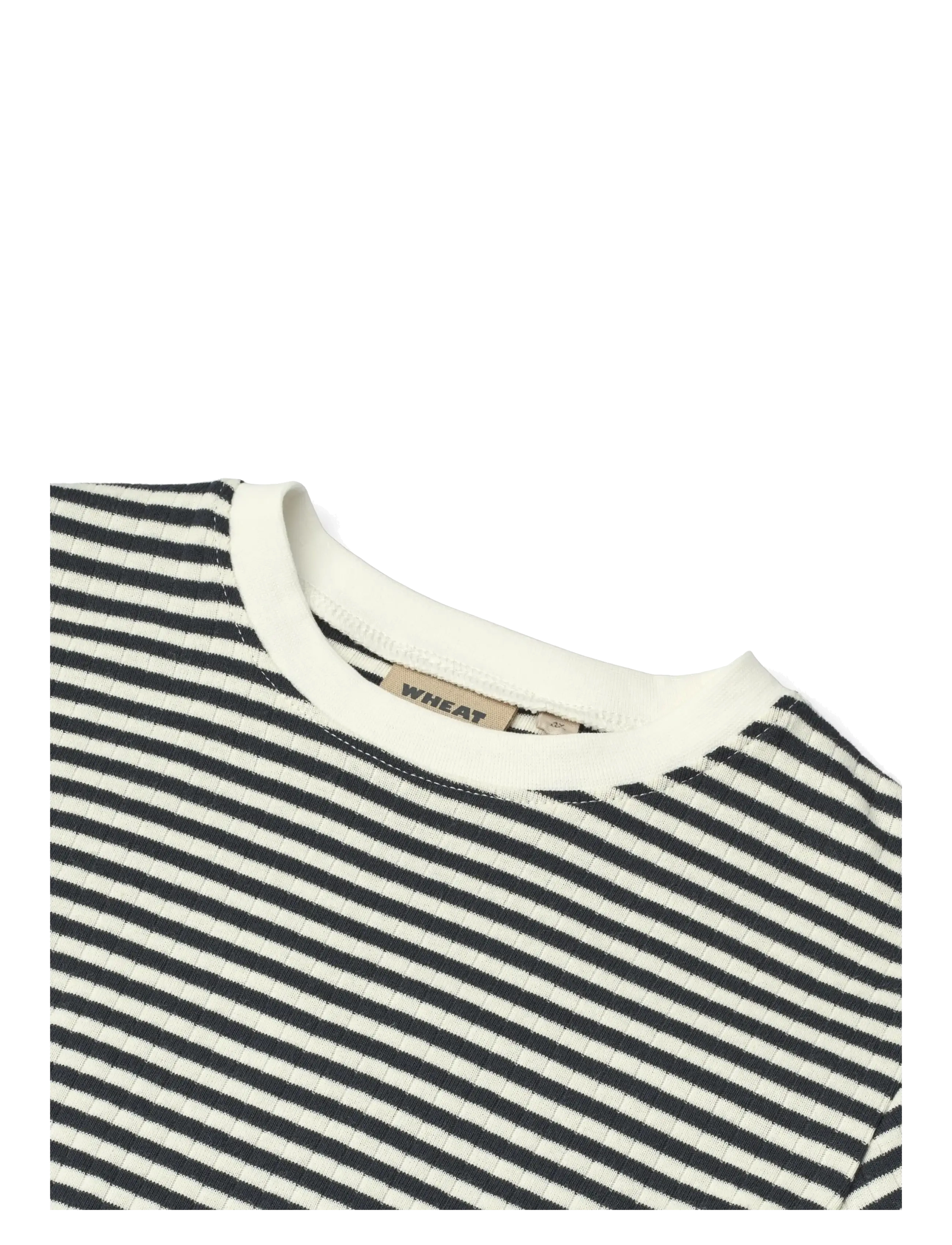 Wheat - T-shirt S/S Fabian - short-sleeved t-shirts - navy rib stripe - 3