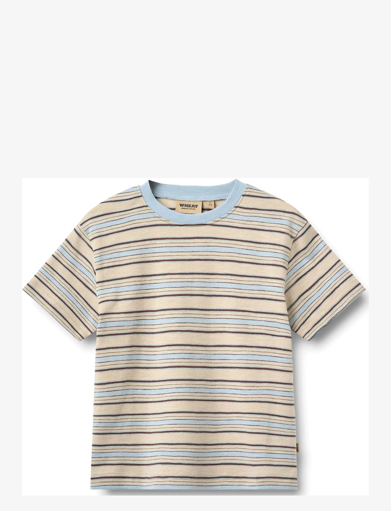 Wheat - T-shirt S/S Fabian - kortærmede t-shirts - multi blue stripe - 0