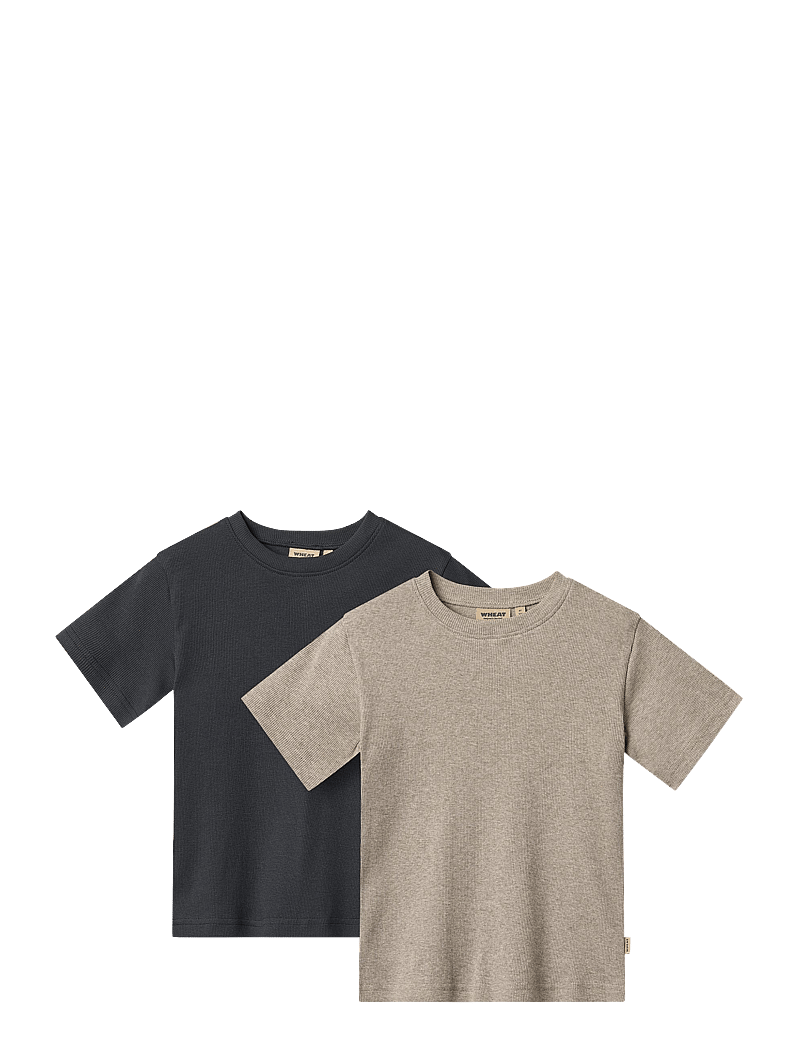 Wheat - 2 Rib T-shirt S/S Fabian - lühikeste varrukatega t-särgid - navy - 0