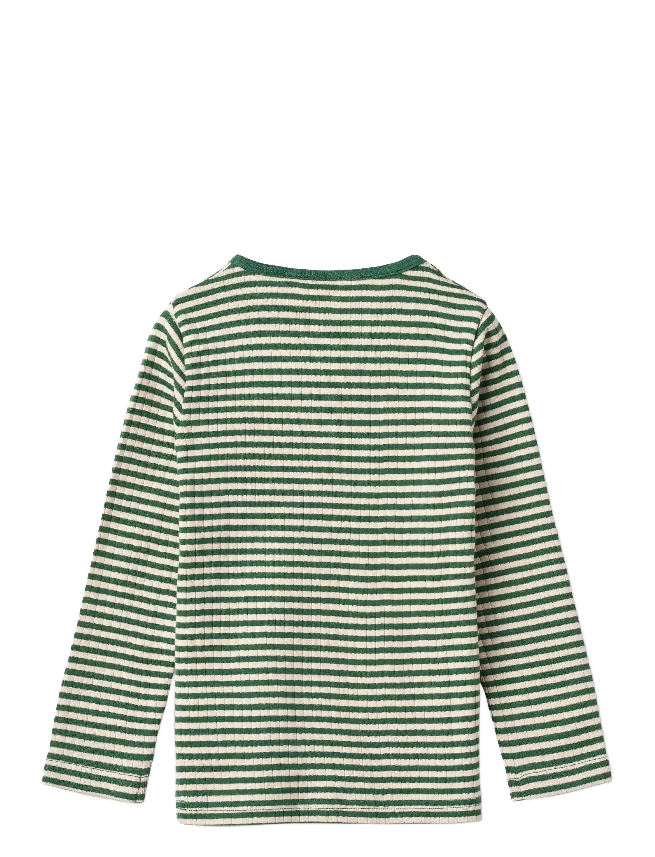 Wheat - T-shirt L/S Stig - langærmede t-shirts - green stripe - 1