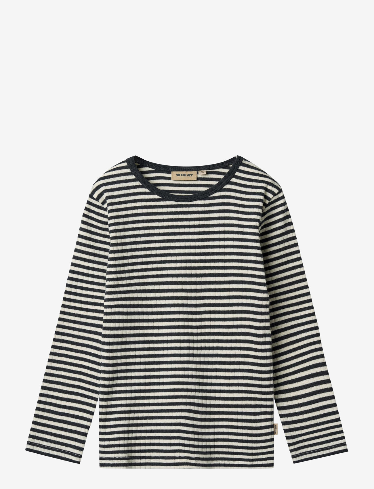 Wheat - T-shirt L/S Stig - langærmede t-shirts - navy rib stripe - 0