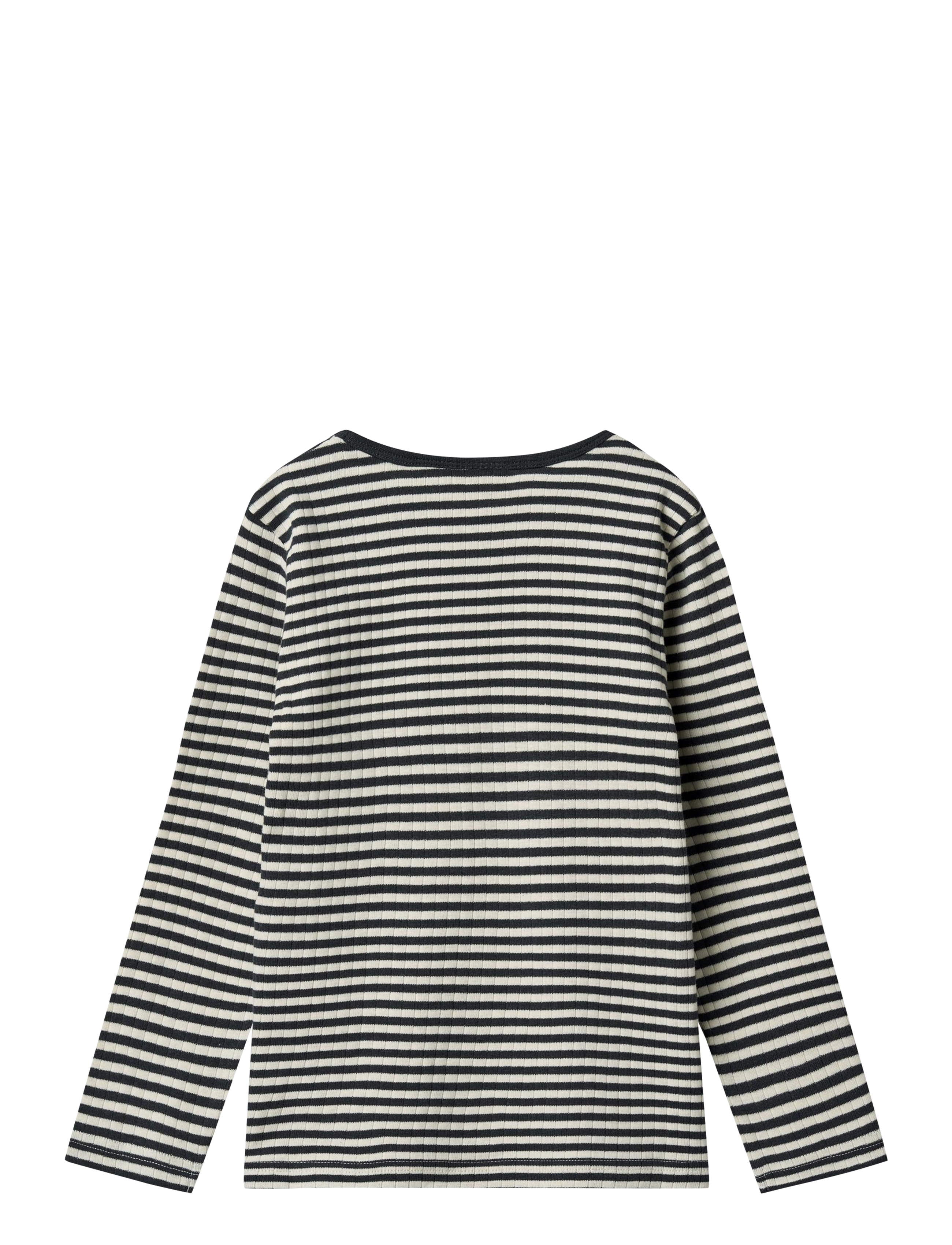 Wheat - T-shirt L/S Stig - long-sleeved t-shirts - navy rib stripe - 1