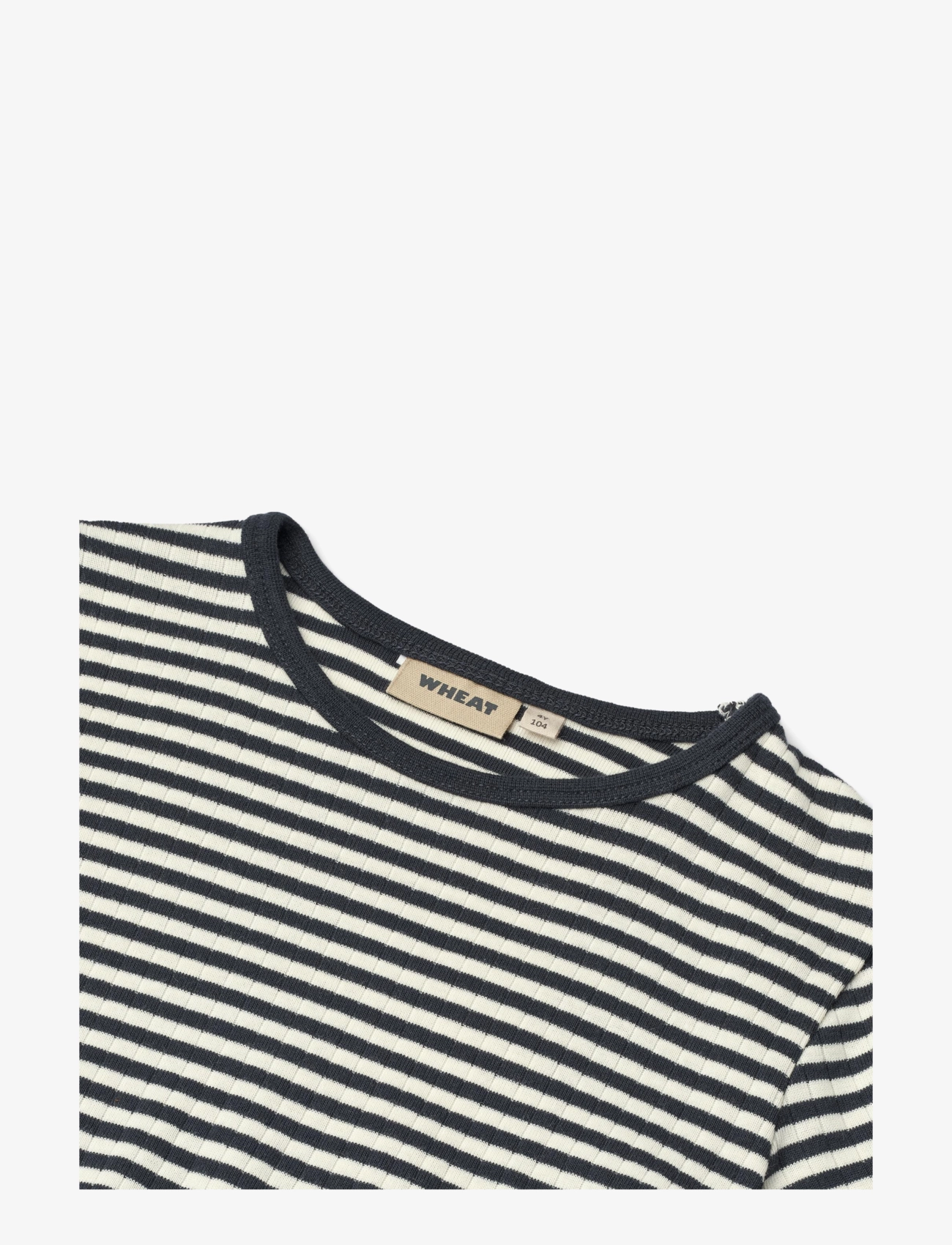 Wheat - T-shirt L/S Stig - long-sleeved t-shirts - navy rib stripe - 2